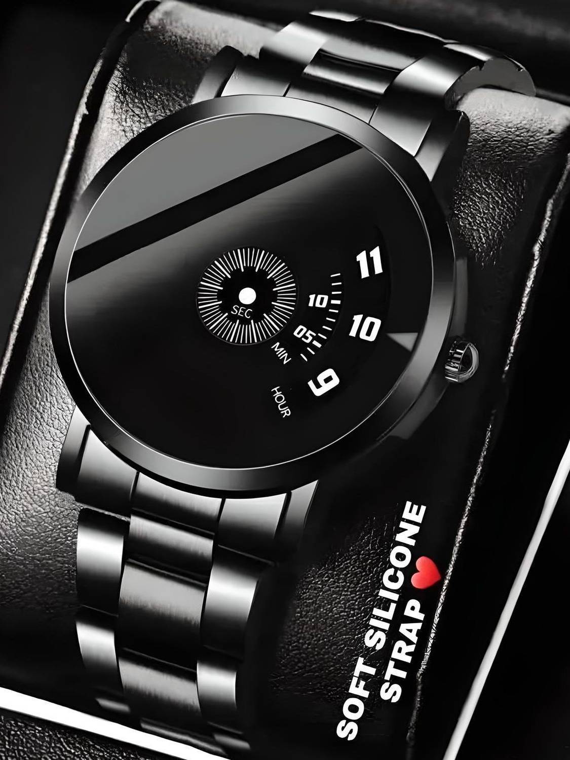 AMERICANVIBER PIDU BRK Black Analog Watch - Image 1
