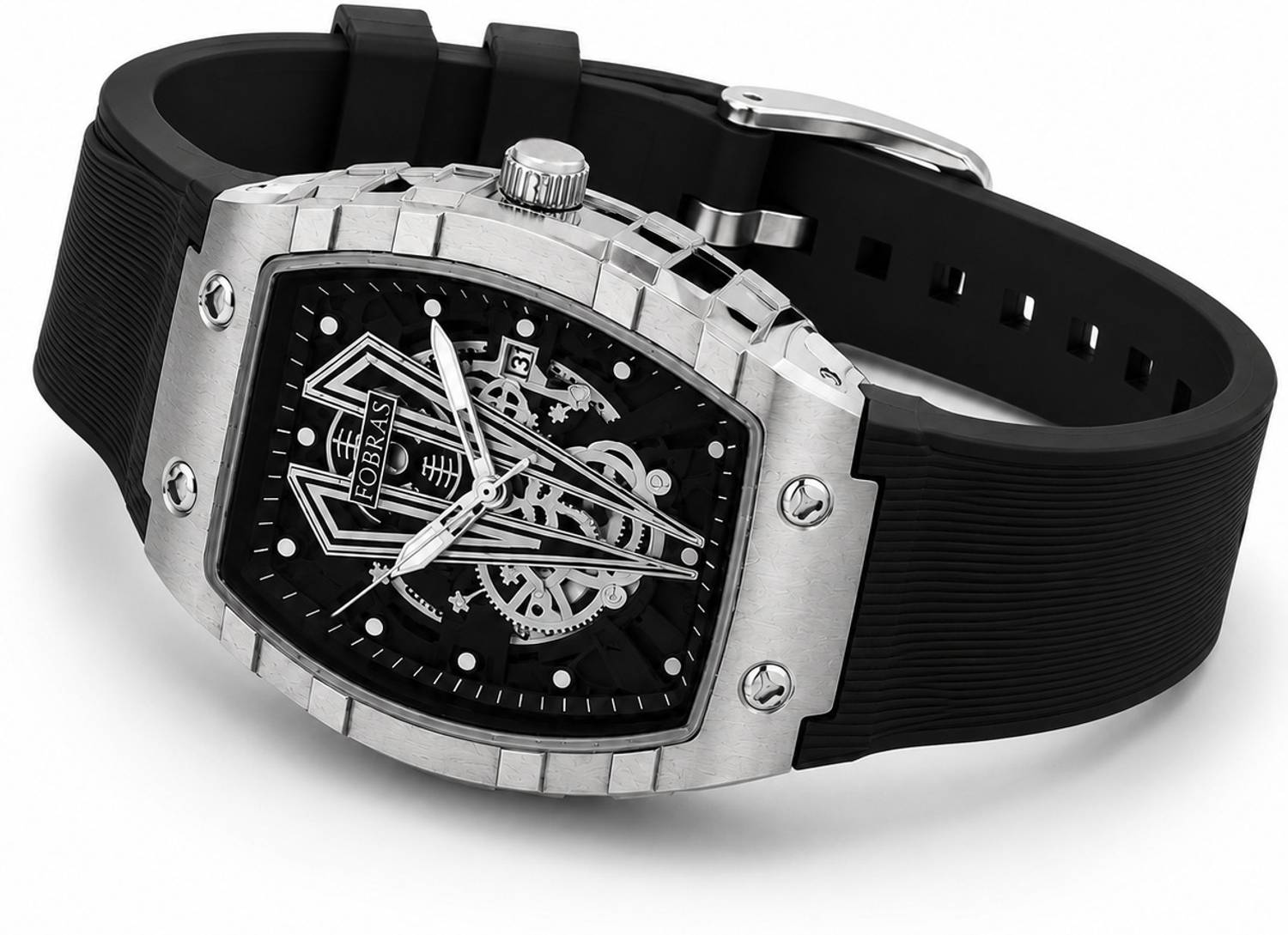 K&K FOBRAS Premium Skeleton Watch Aura Analog Watch - Men - Image 4