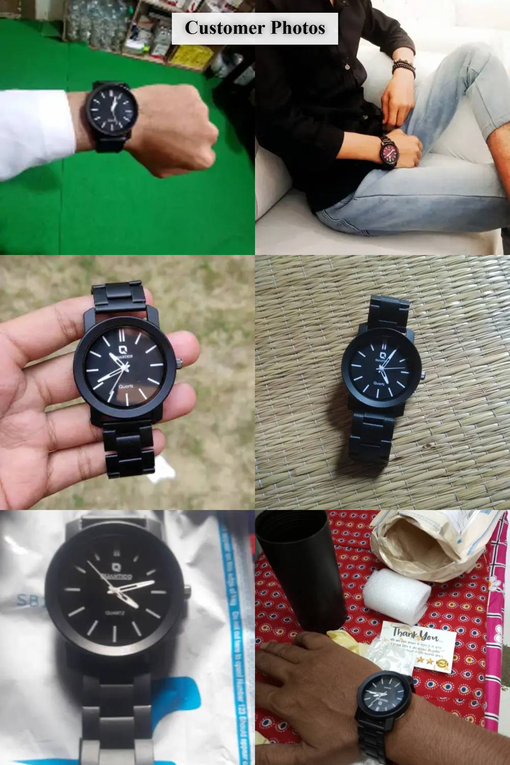 ShopGlobal Black Stylish Analog Watch for Men - Image 5