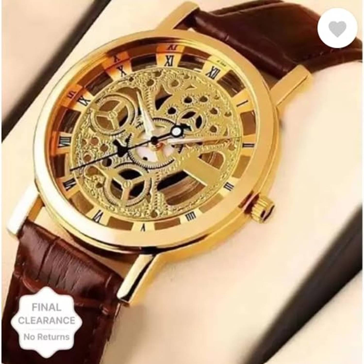 Prozo Gold.001 Analog Watch - Men's Gold - Image 4