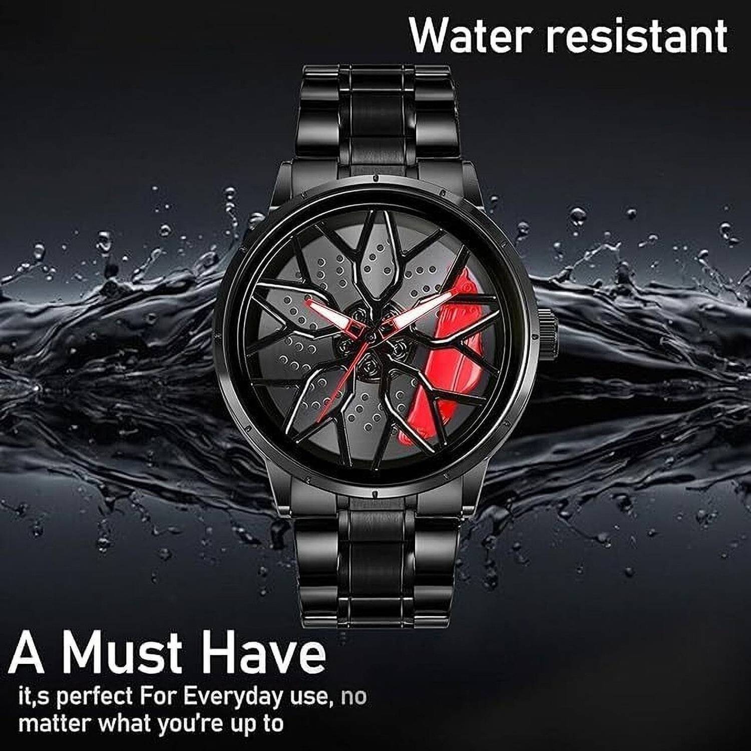 HDITA Spinning Car Wheel Red Watch - Image 5