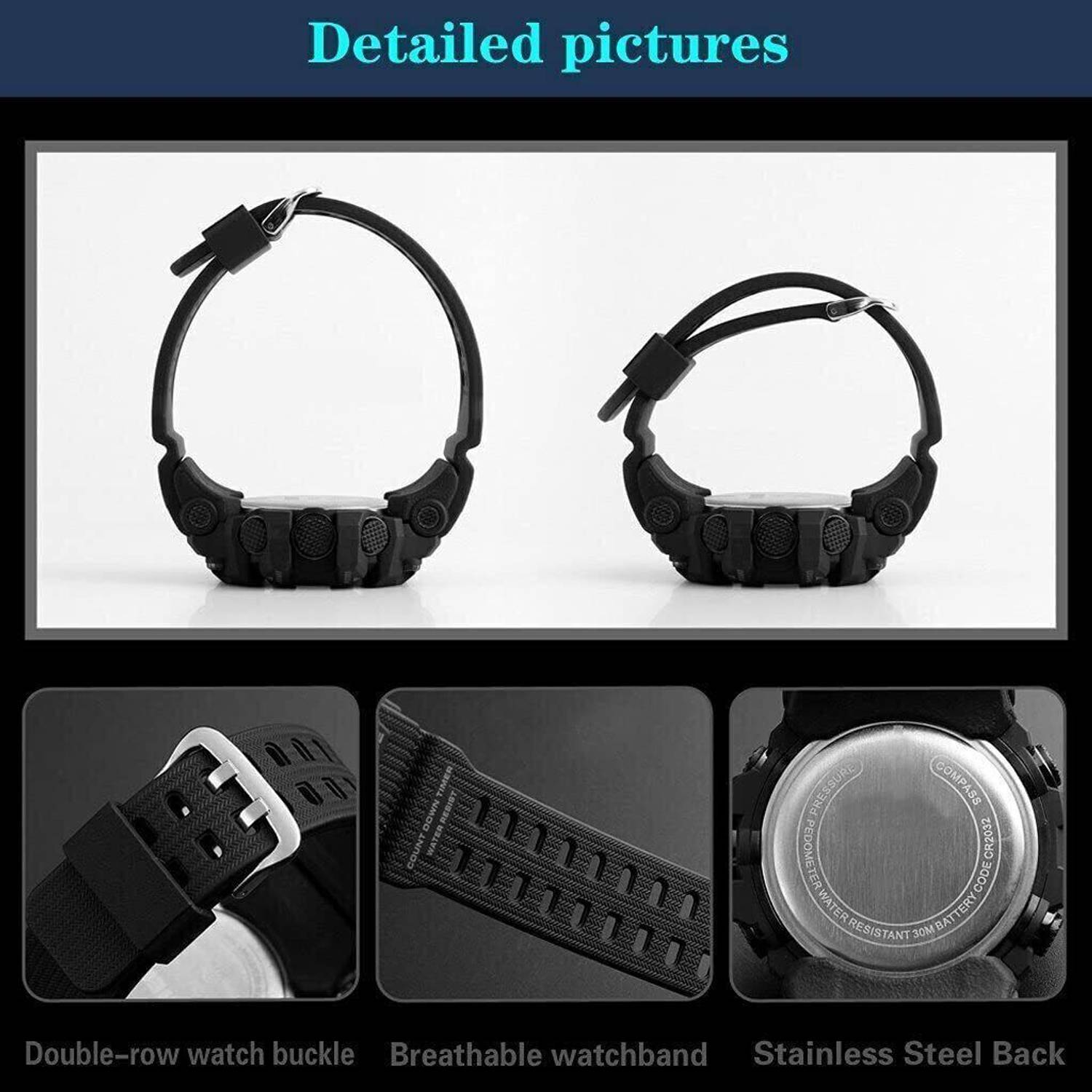 HISHOPRI G Sok Waterproof Gaming Digital Sports Watch - Image 3