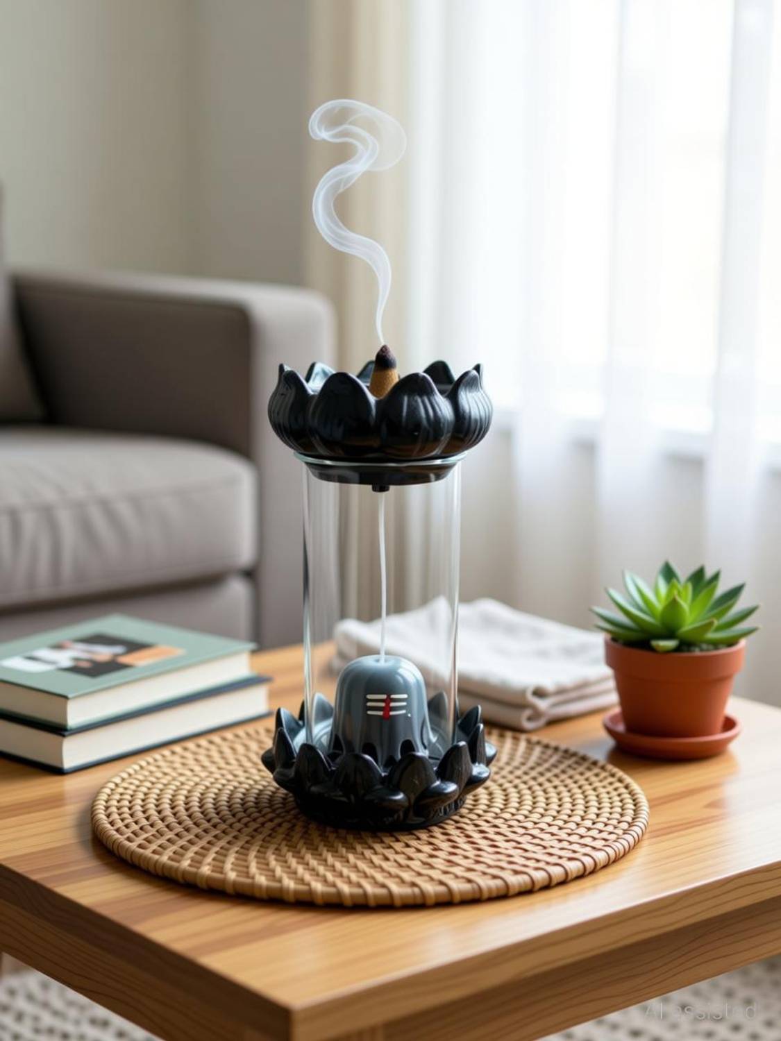 shivay Shivling Incense Backflow Smoke Fountain 20cm - Image 1