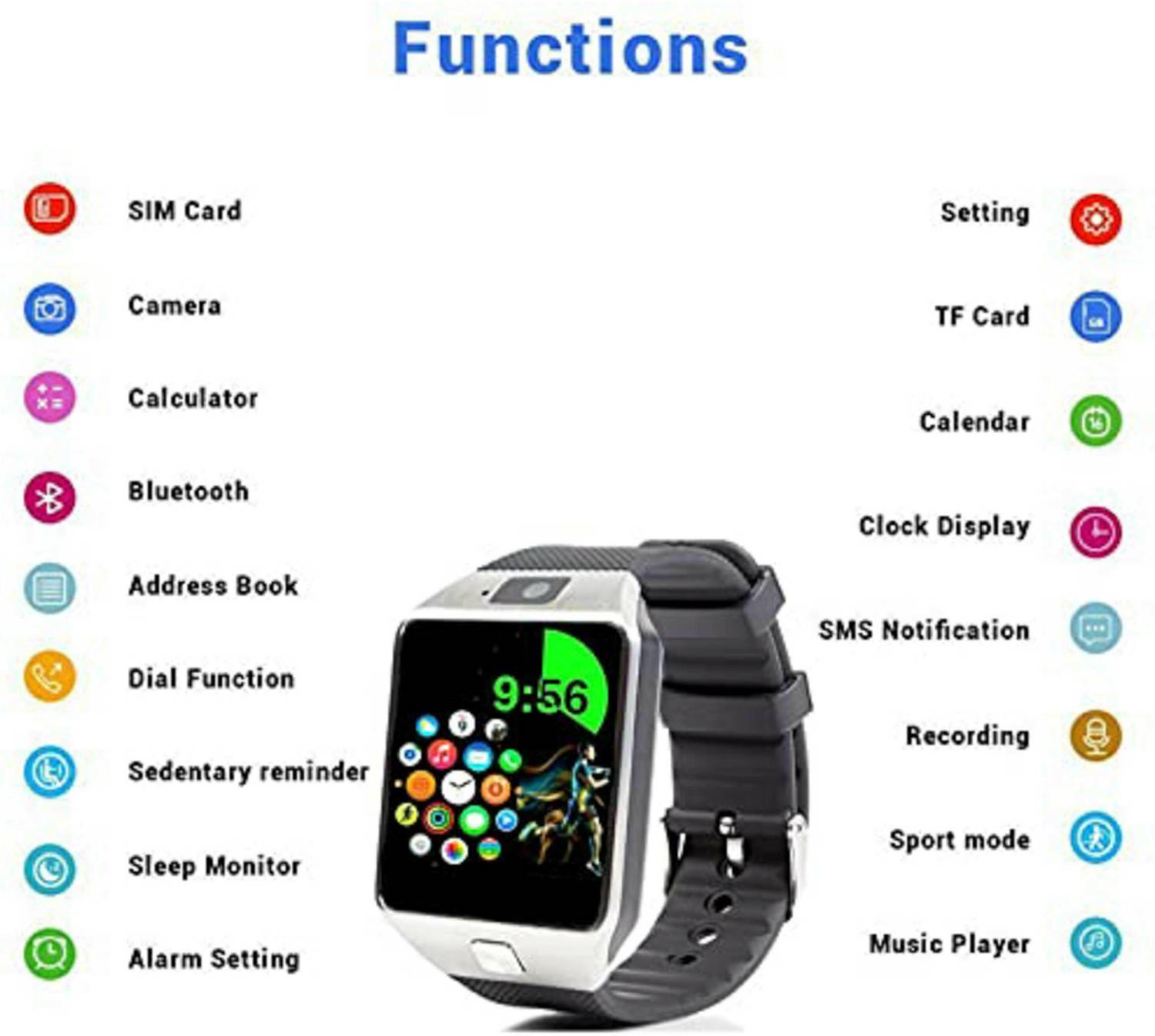 Seashot Smart Band Camera SIM Card Support Smartwatch - Image 4