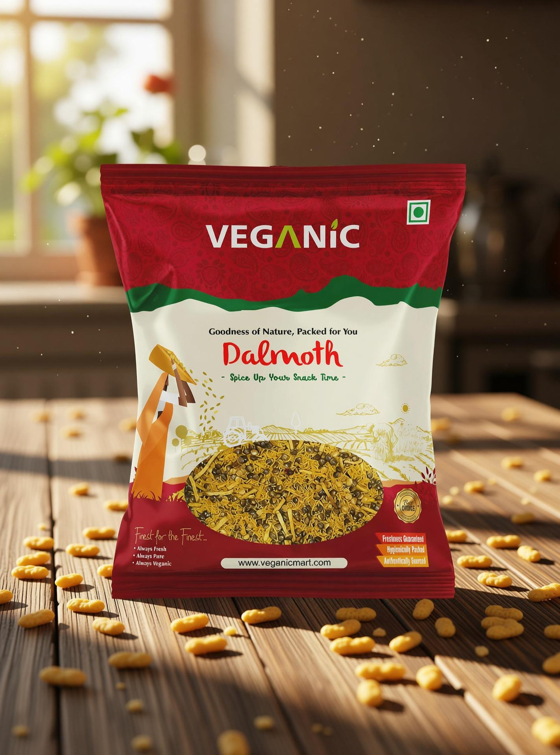 Veganic Dalmothh Namkeen | Mixture Namkin | Marwari Daalmoth | Indian Snack (Spice 2/3)