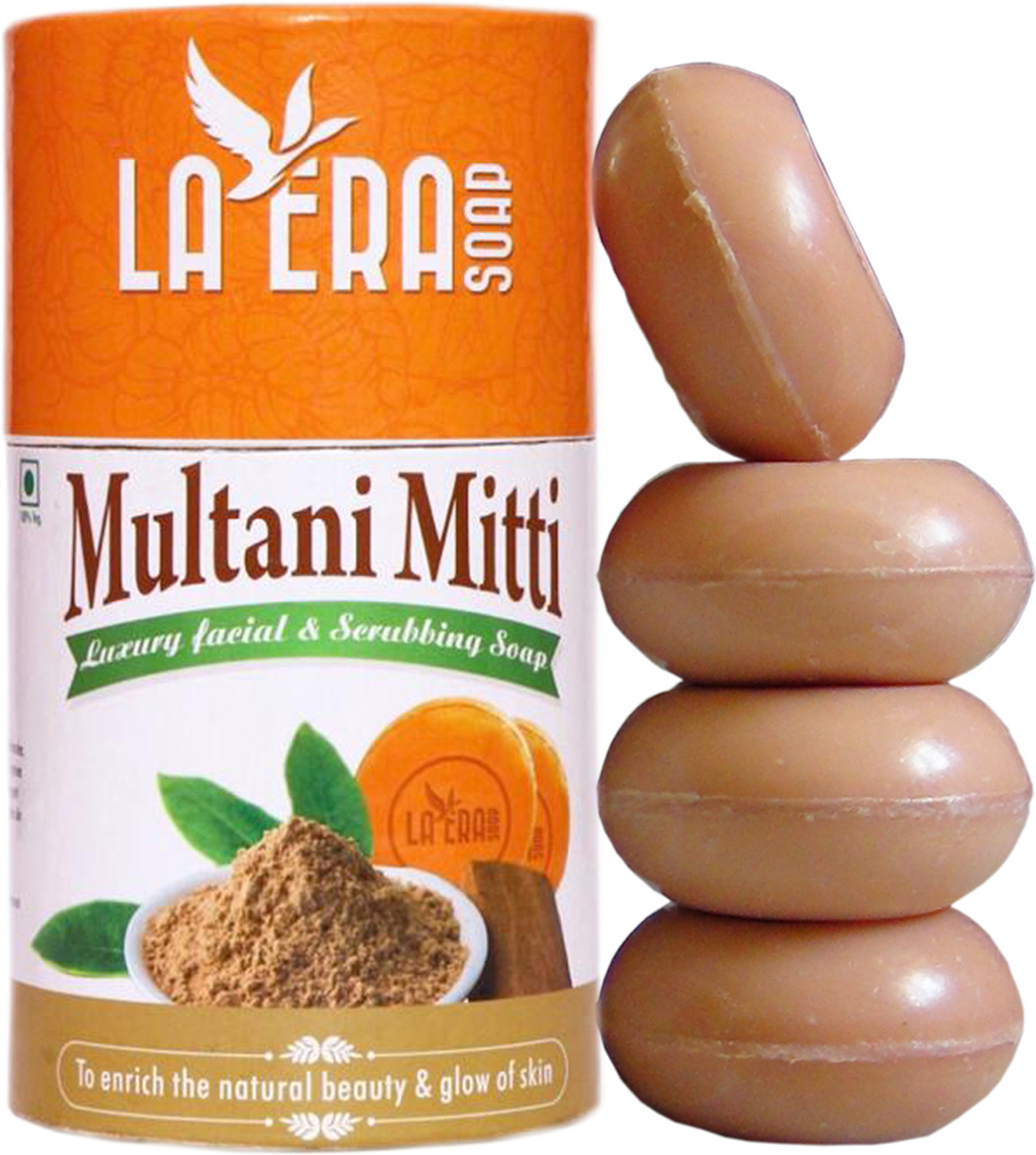 Laera Multani Mitti Luxury Facial & Scrubbing Soap | Natural Beauty & Glow of Skin