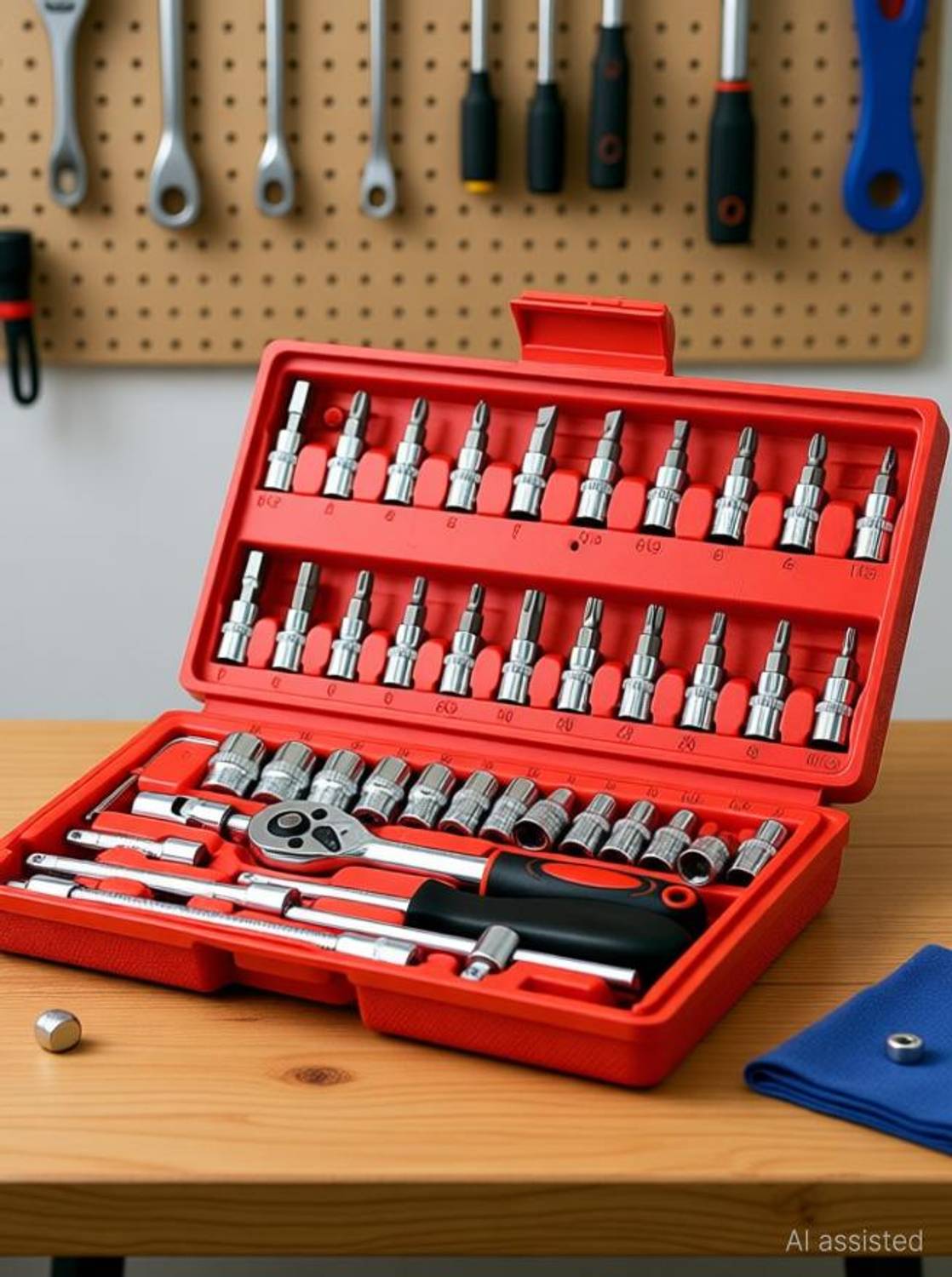 ALAMPAR 46pc Red Socket Set - Image 3