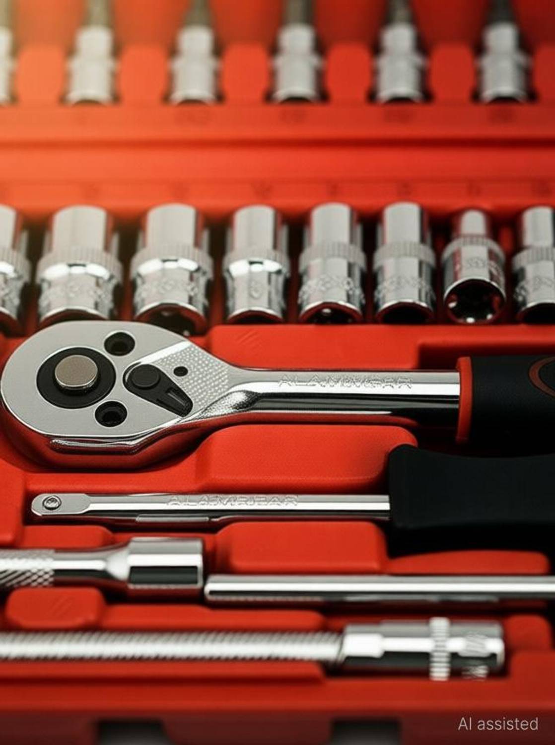 ALAMPAR 46pc Red Socket Set - Image 4