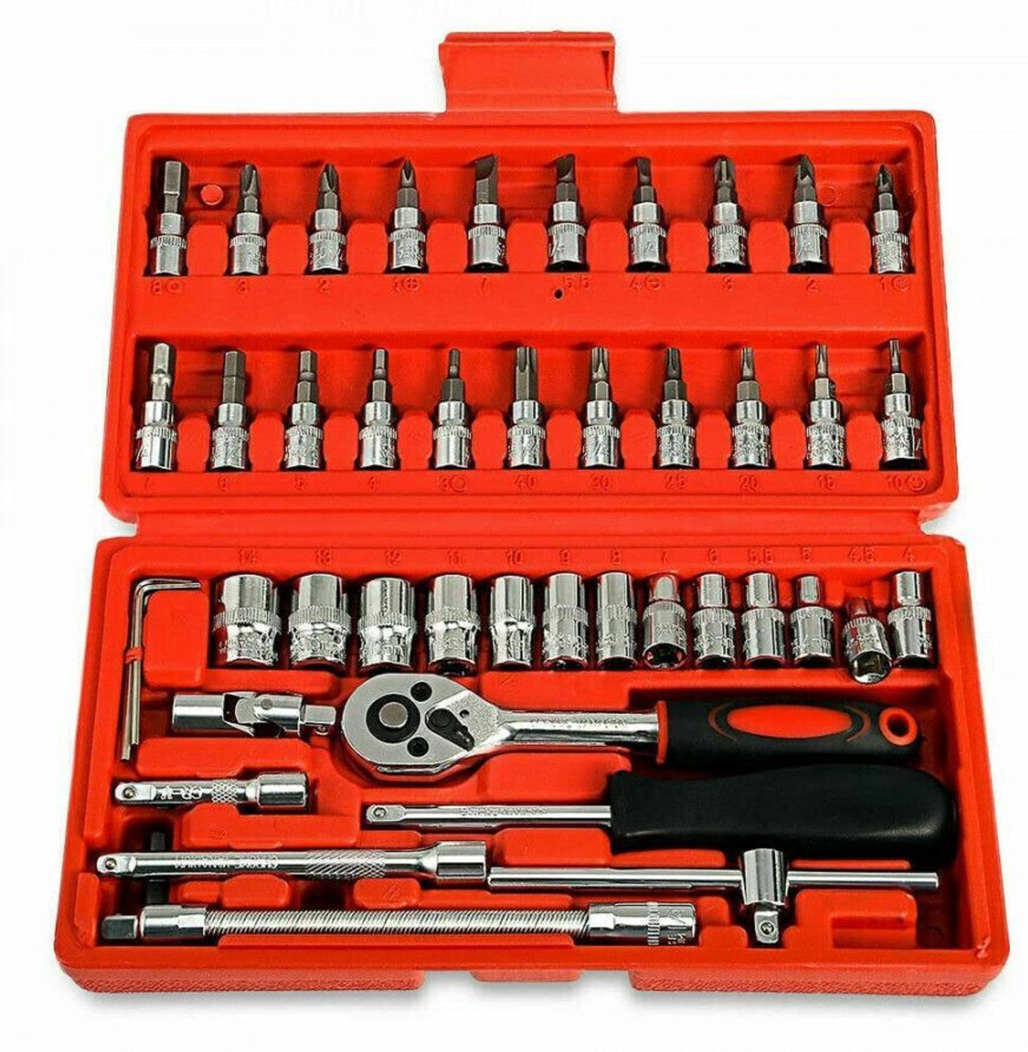 ALAMPAR 46pc Red Socket Set - Image 1