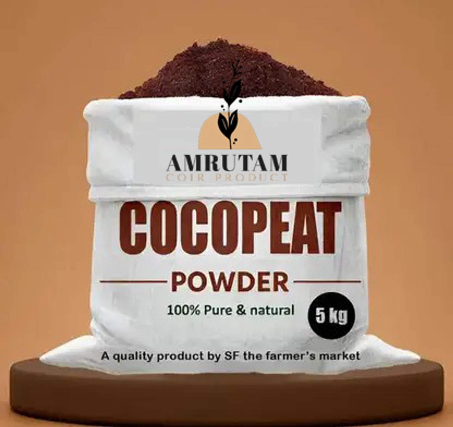 Amrutam Coir Products 136 cocopeat powder 5kg Fertilizer