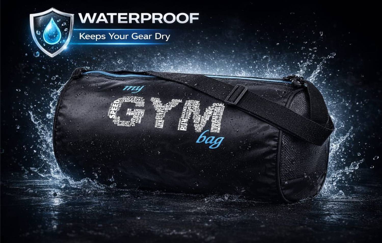 EMMCRAZ Combo Wrist Band, Gym Bag, 700ML Shaker (Black, Kit Bag, Pack - Image 3