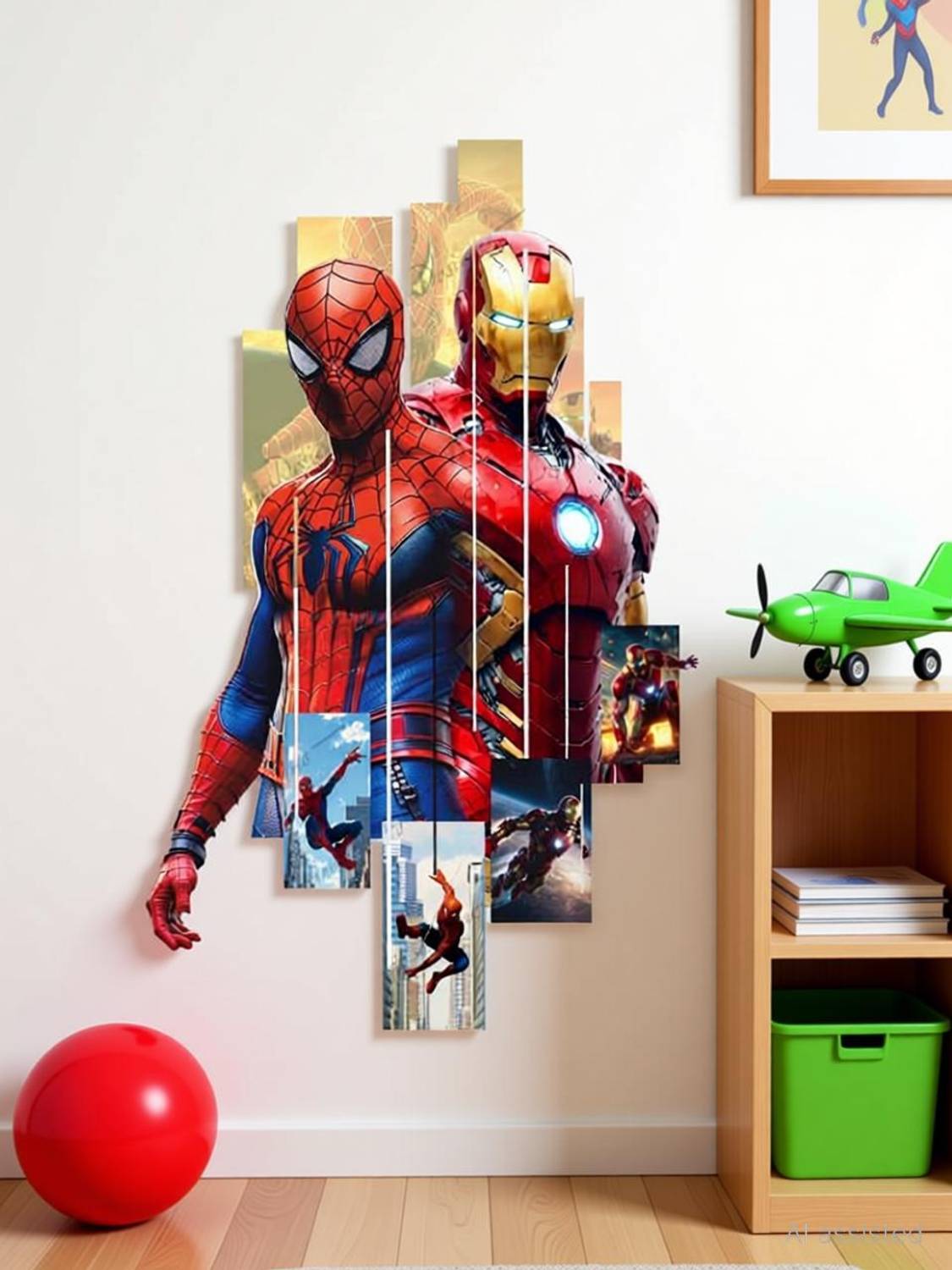 DivineDesigns 41 cm Spiderman & Iron Man Wall Sticker - Image 1