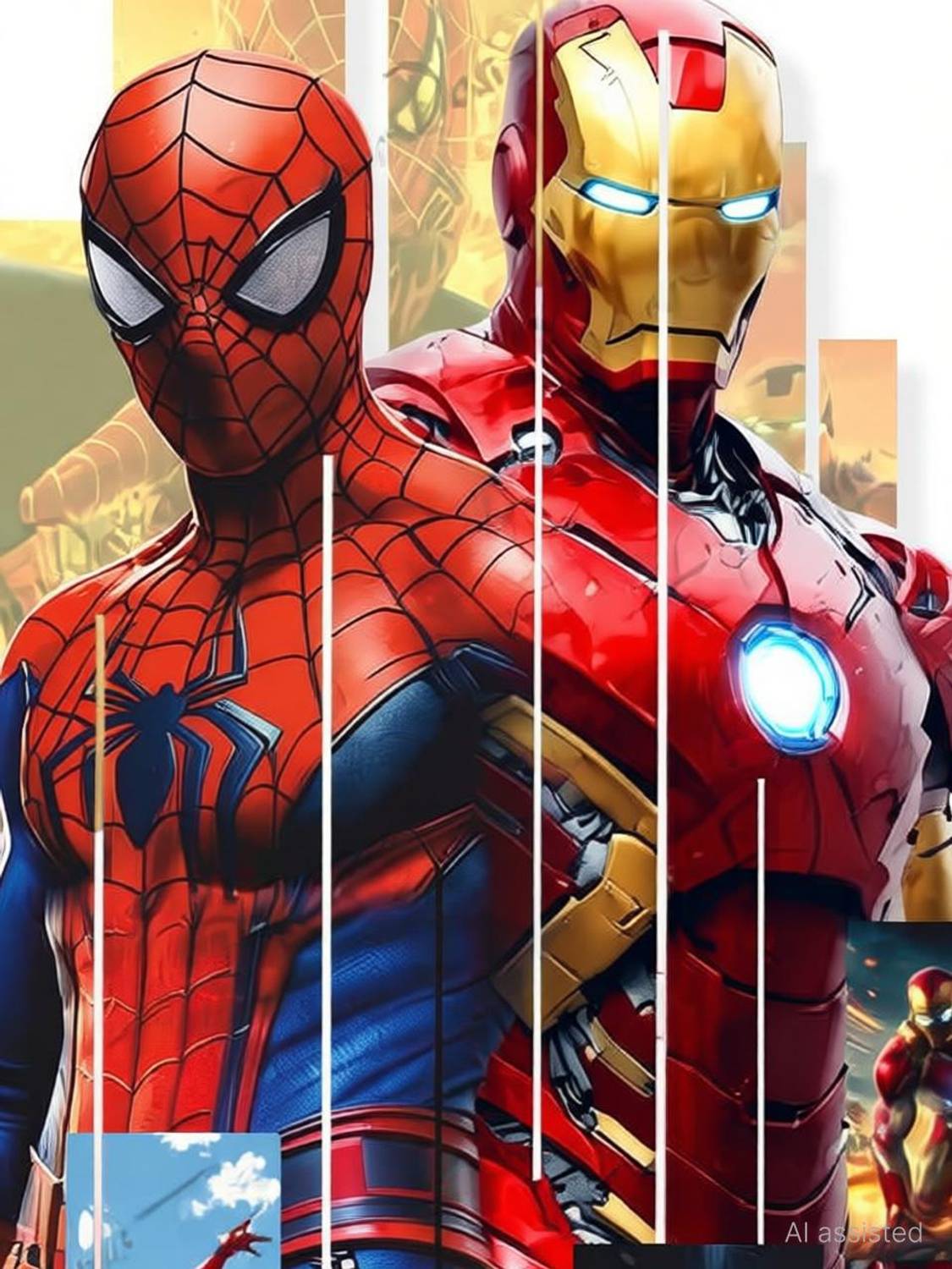 DivineDesigns 41 cm Spiderman & Iron Man Wall Sticker - Image 2
