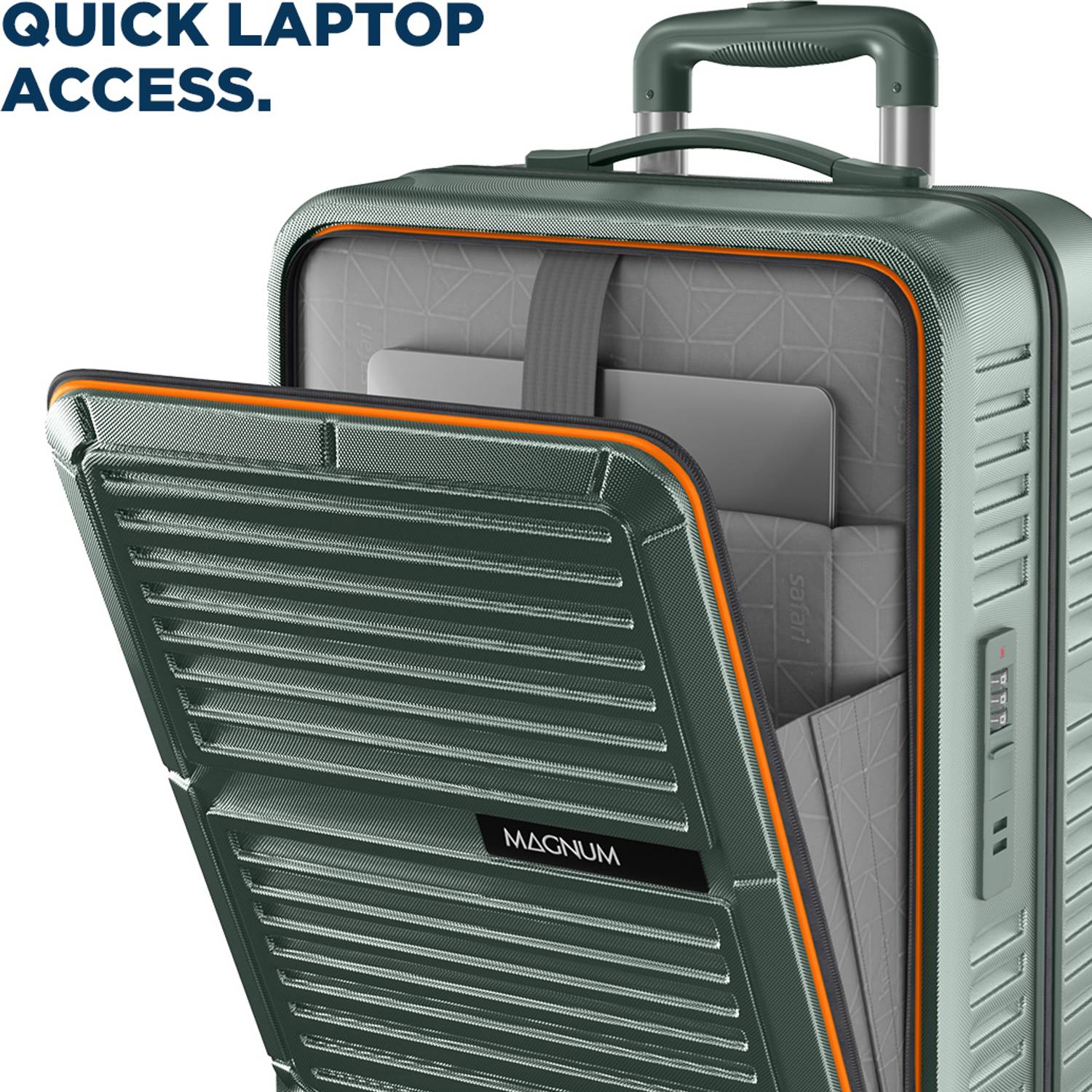 Magnum by Safari THERON 55 4W DUSK GREEN 22 Inch Suitcase - Image 2
