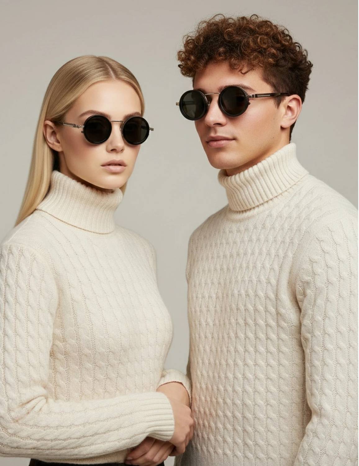 4MADS FASHION Round Sunglasses Black - Image 2