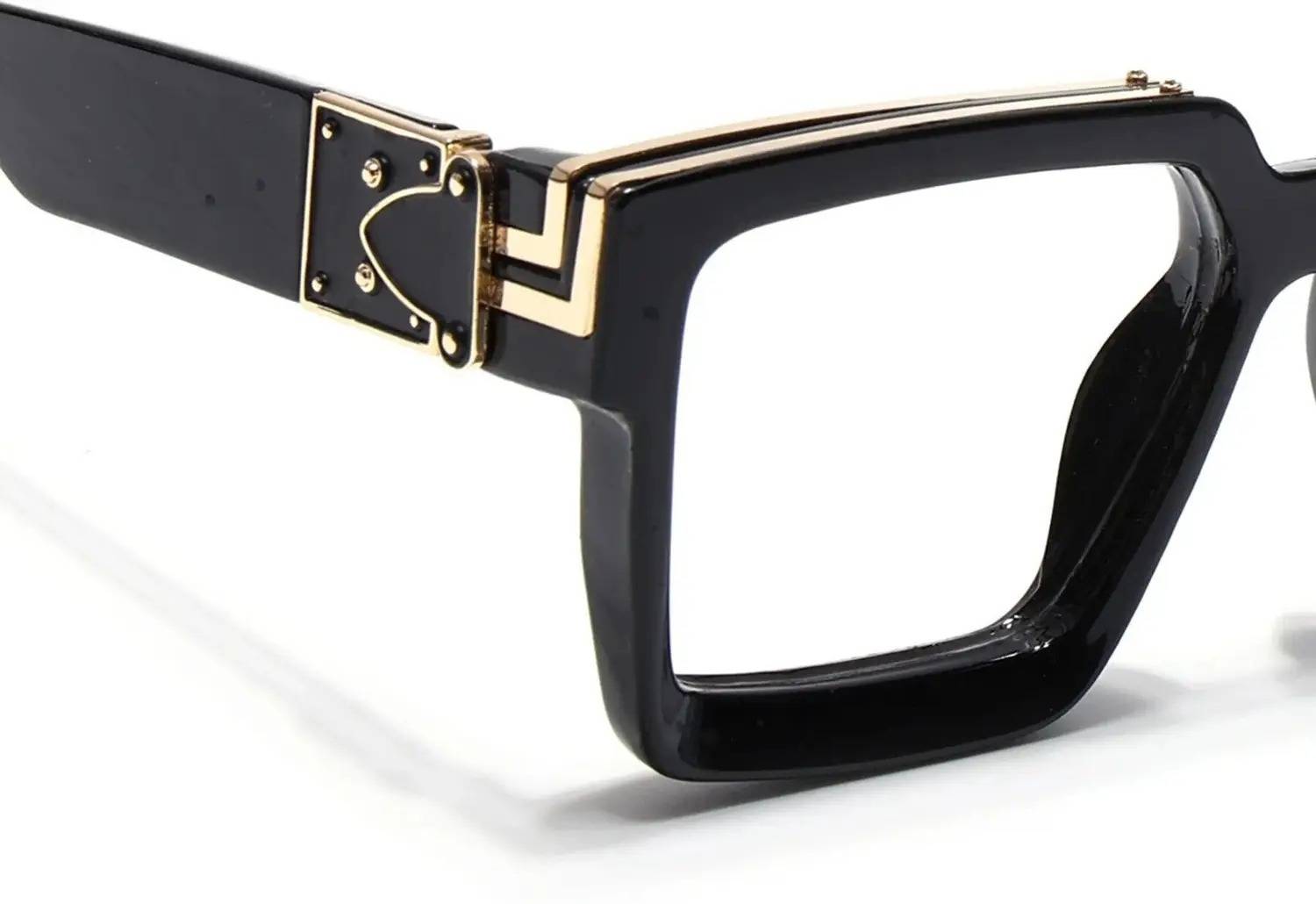 VALWICK Retro Square Sunglasses Clear - Image 3