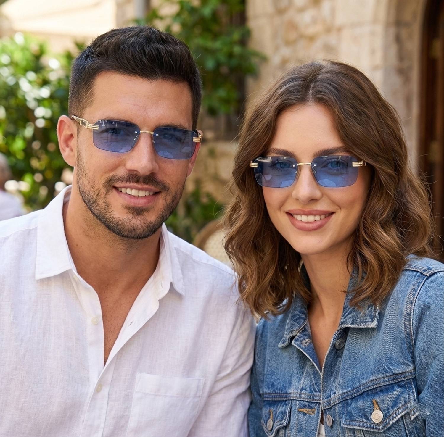 Sunglance Rectangular Sunglasses Blue - Image 5