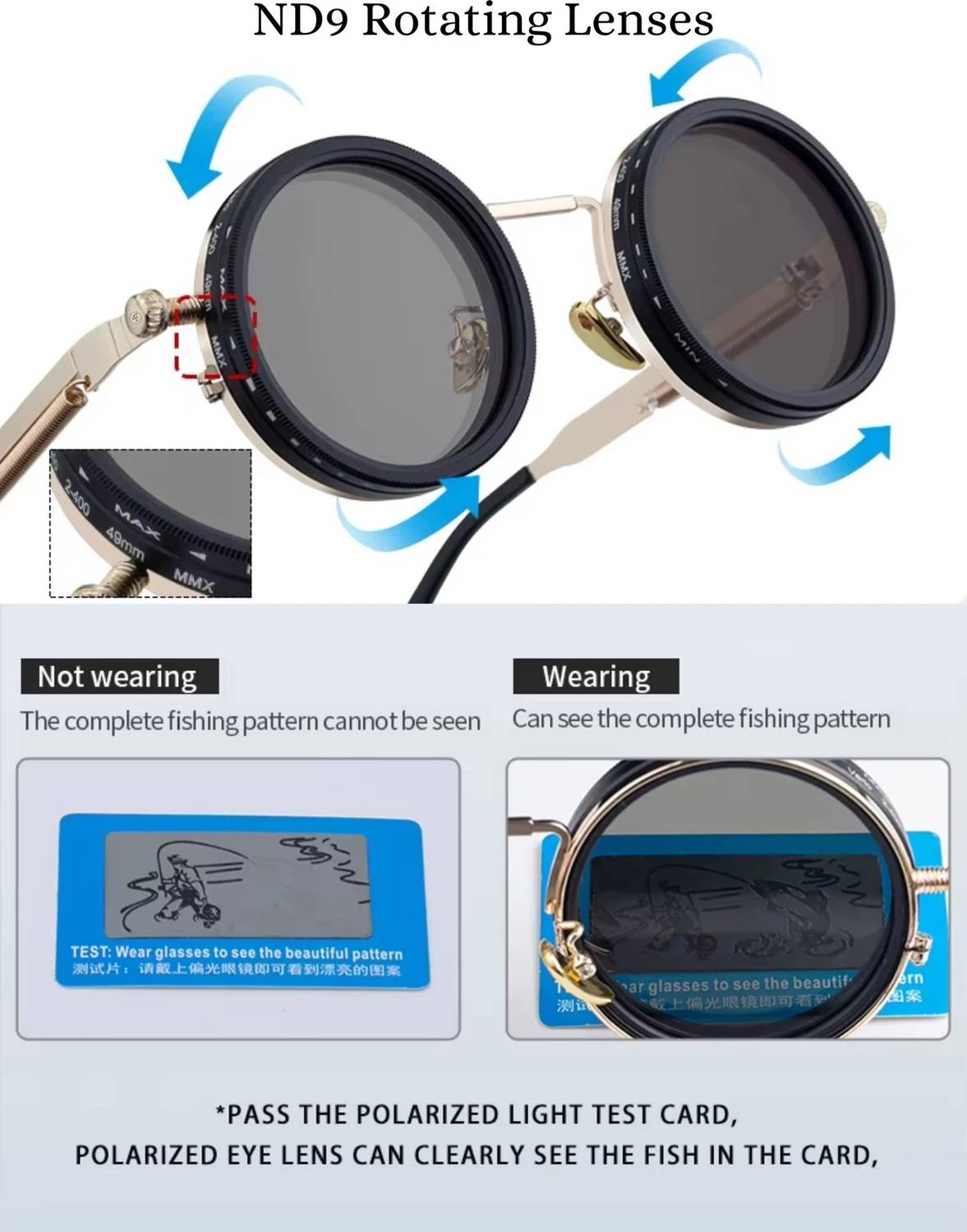 4MADS FASHION Round Sunglasses Black - Image 4