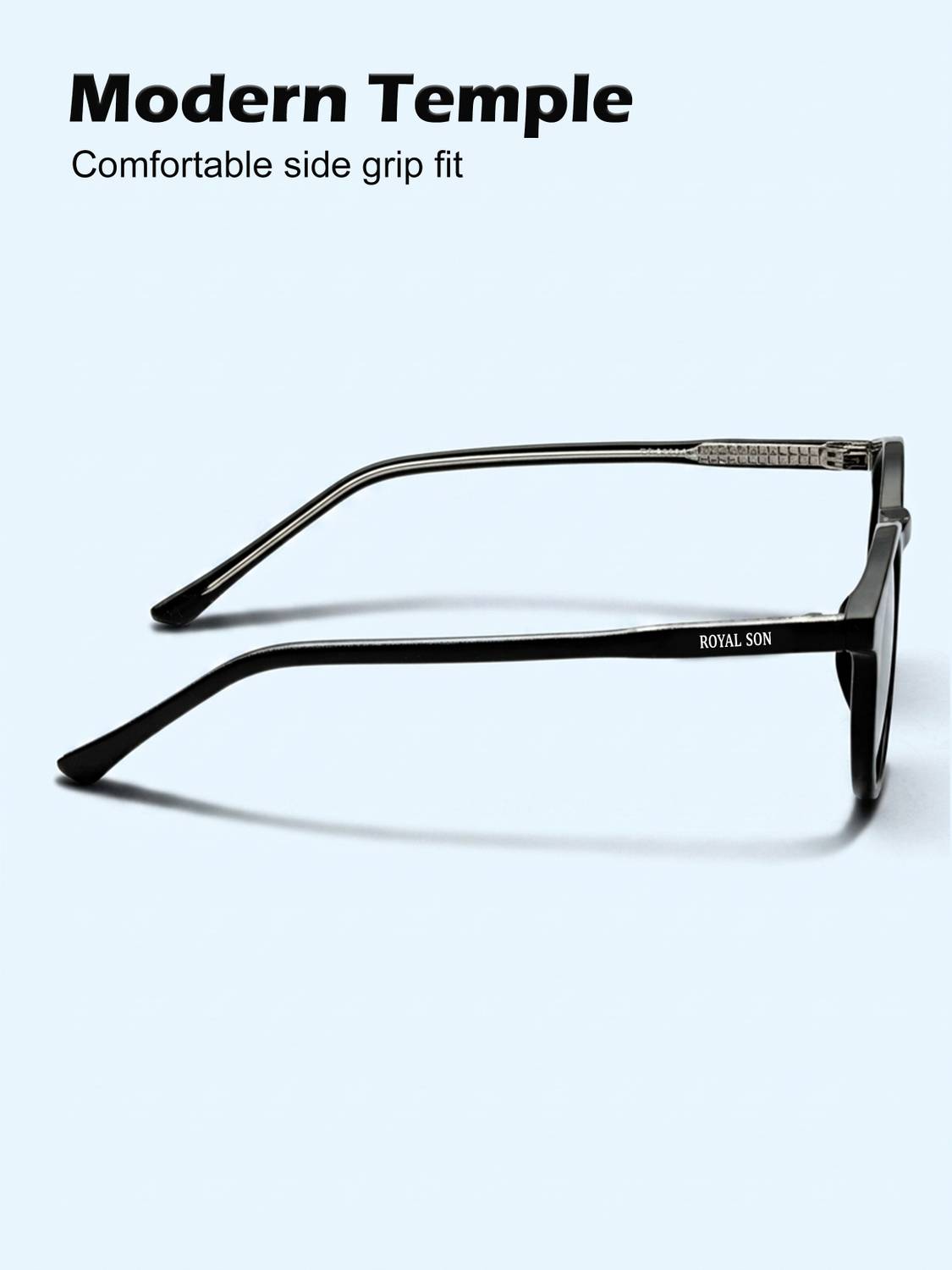 ROYAL SON Round Sunglasses Black - Image 5