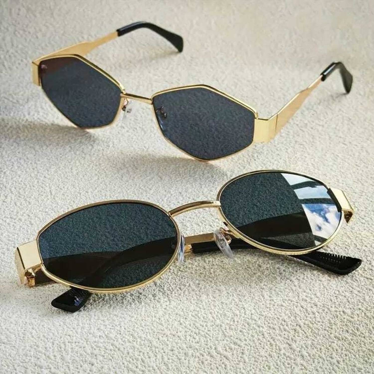 SEAFLY Spectacle Sunglasses Black, Golden - Image 2