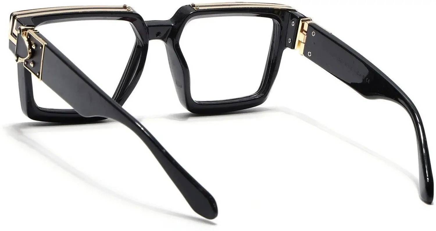 VALWICK Retro Square Sunglasses Clear - Image 4