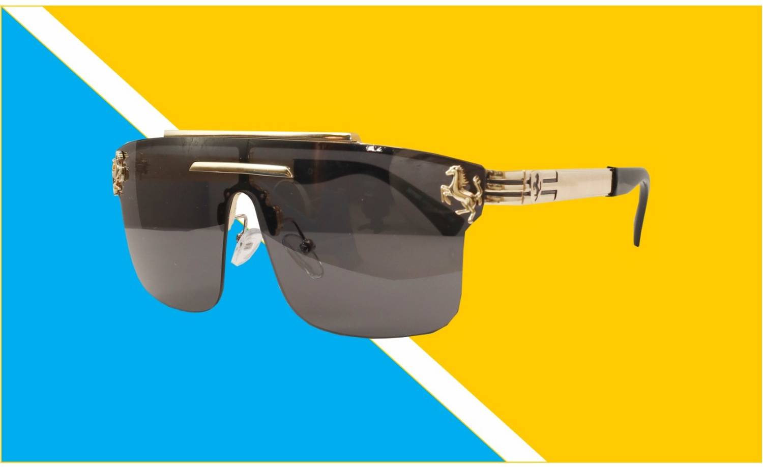 MG DIGITAL MART ONLINE Shield Sunglasses Grey - Image 4
