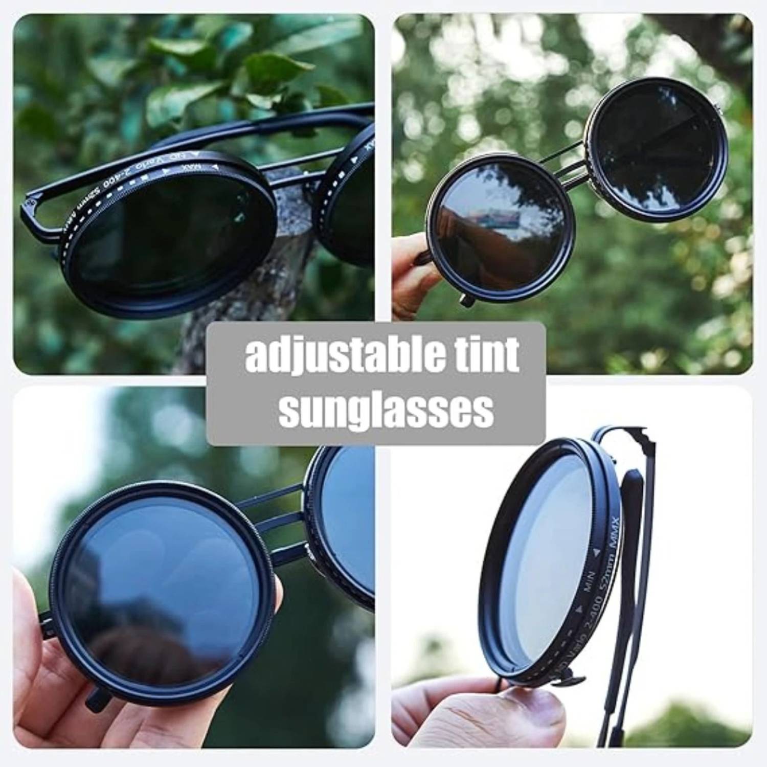 4MADS FASHION Round Sunglasses Black - Image 3