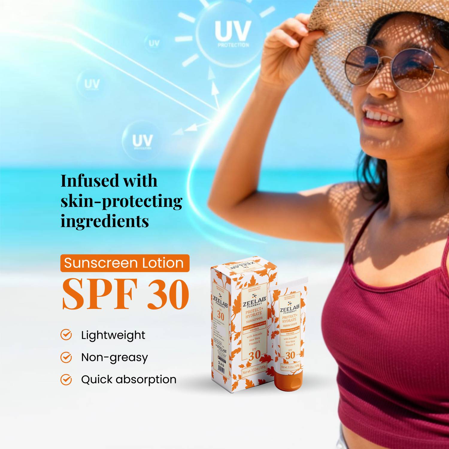 ZEE LAB Sunscreen SPF 30 30ml - Image 3