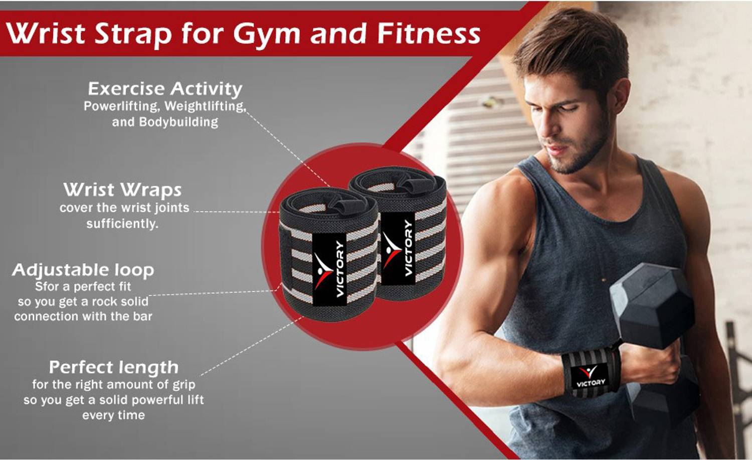 Victory Profession Wrap Band for Gym and Fitness - Image 4