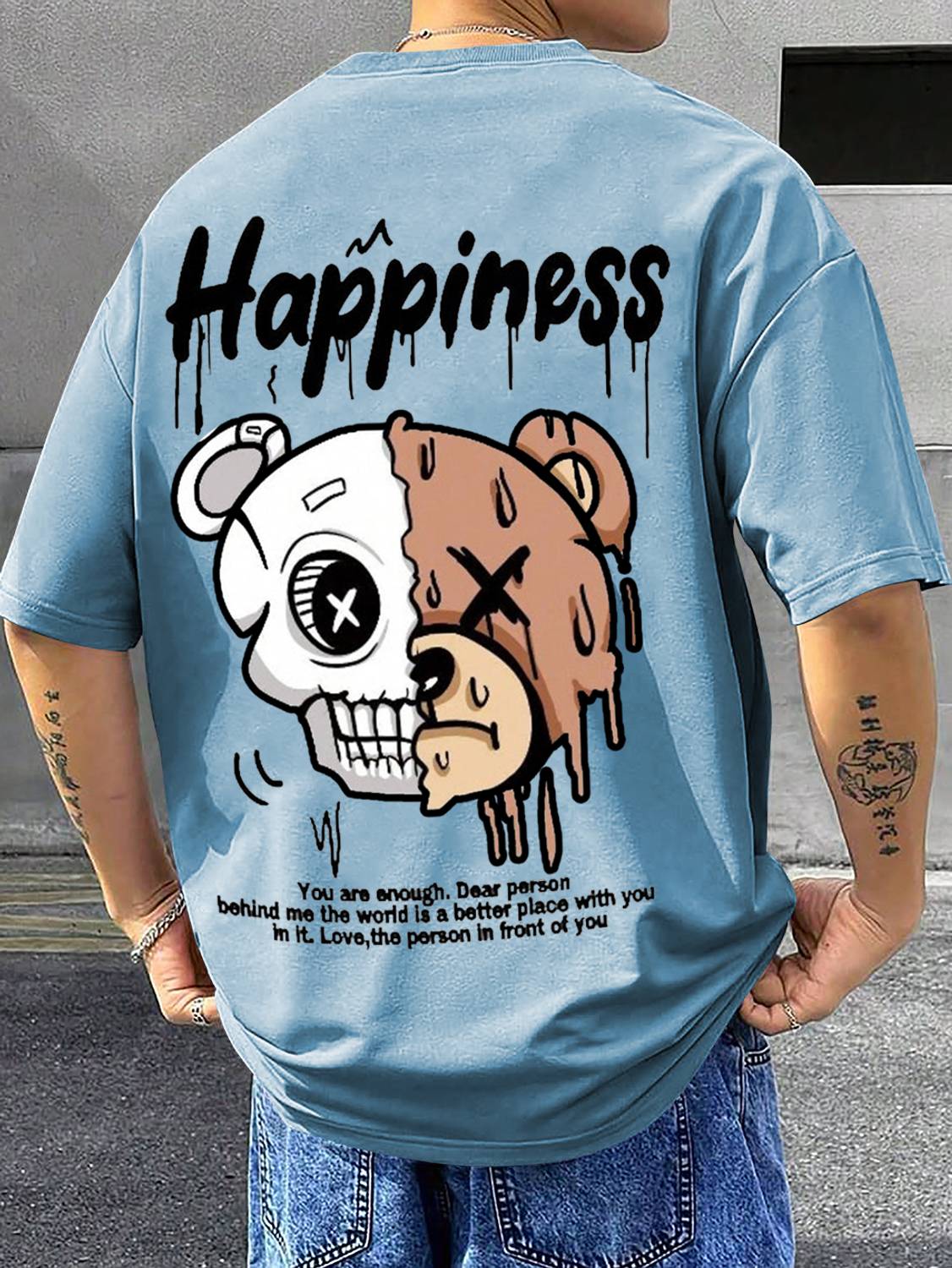 Dazzle Fashion Graphic Print Men Blue T-Shirt