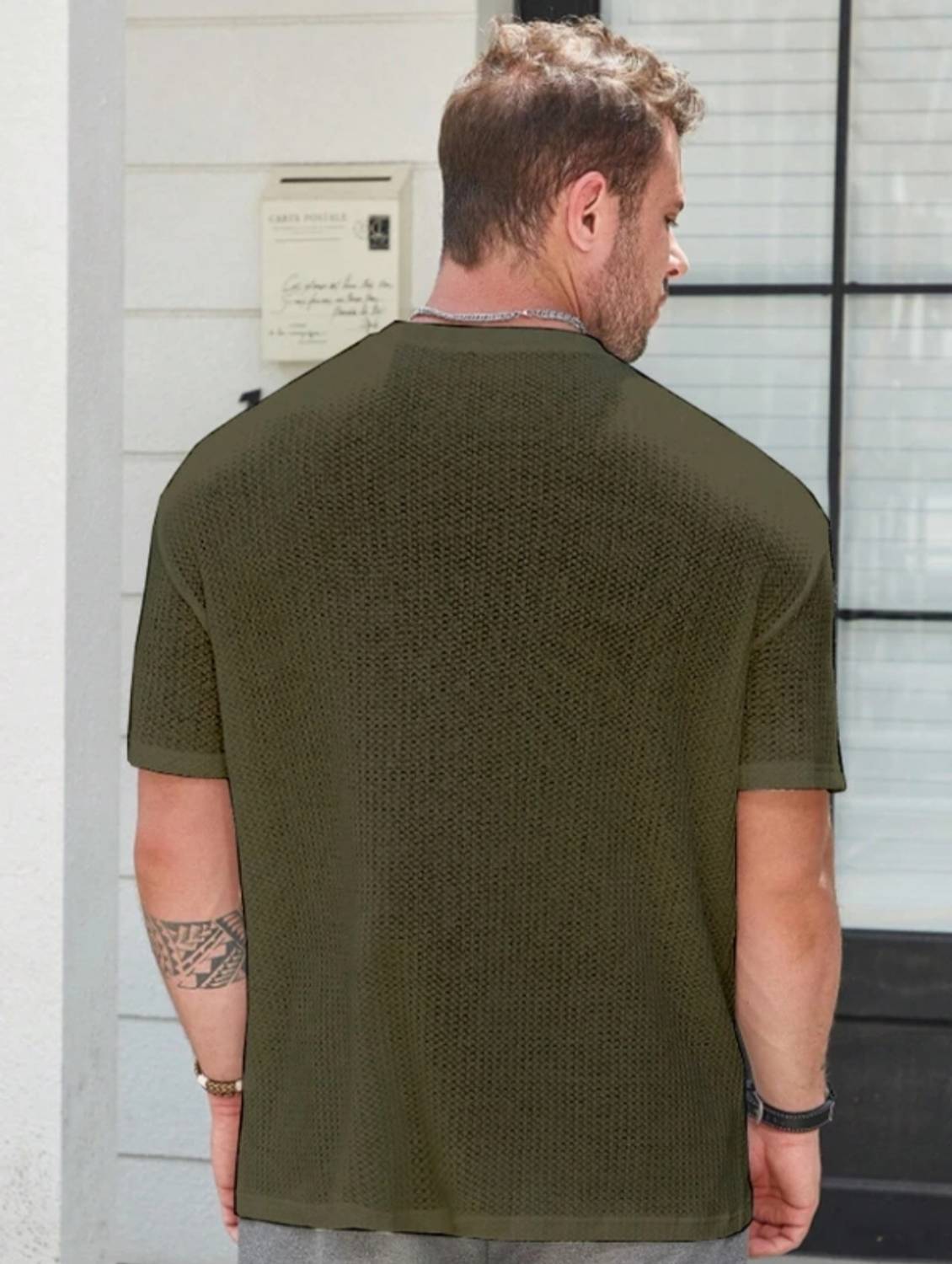 THE NEXT LEVEL Men Green T-Shirt - Image 2