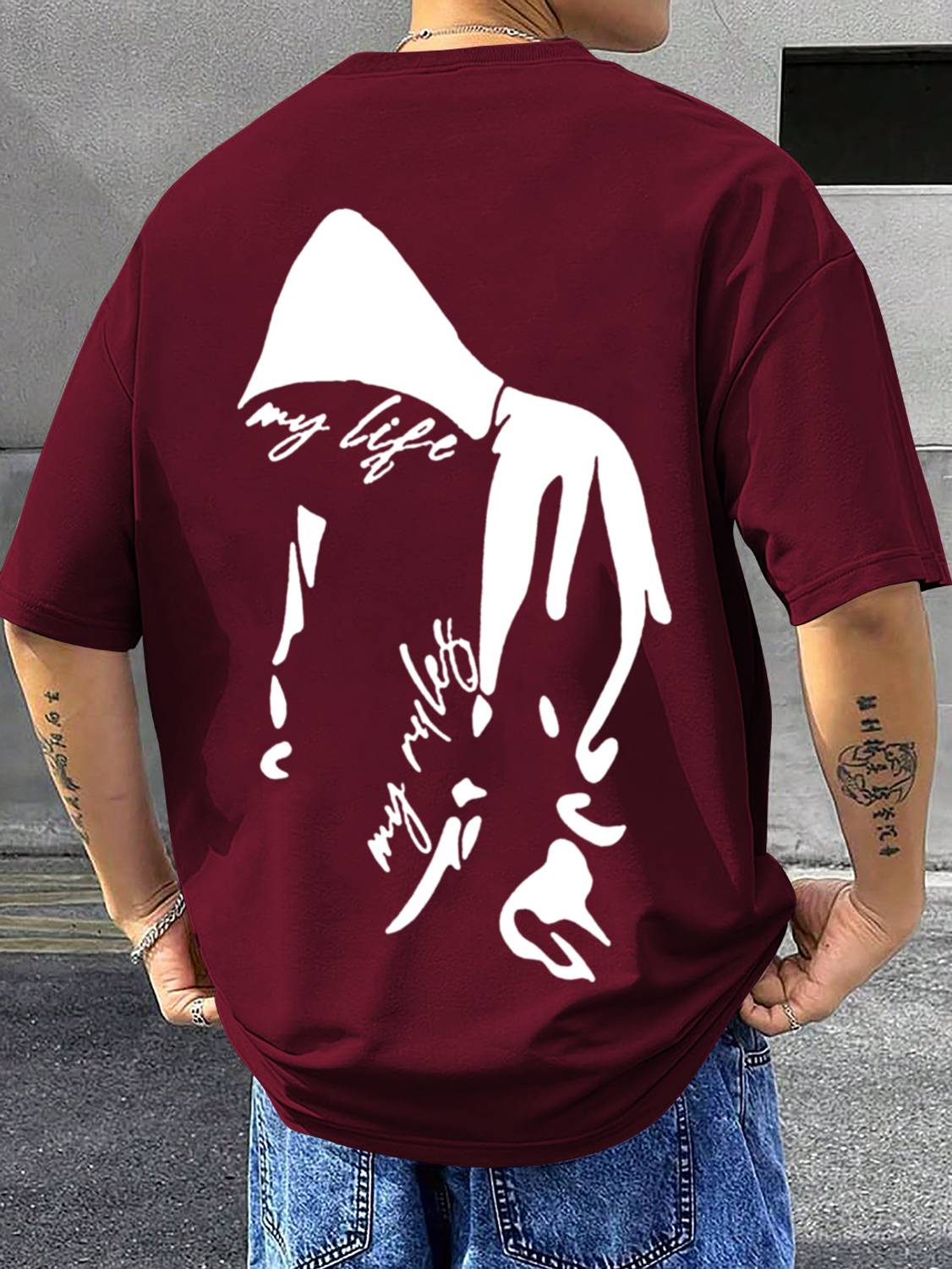 Mania Fashion Printed Men Maroon T-Shirt