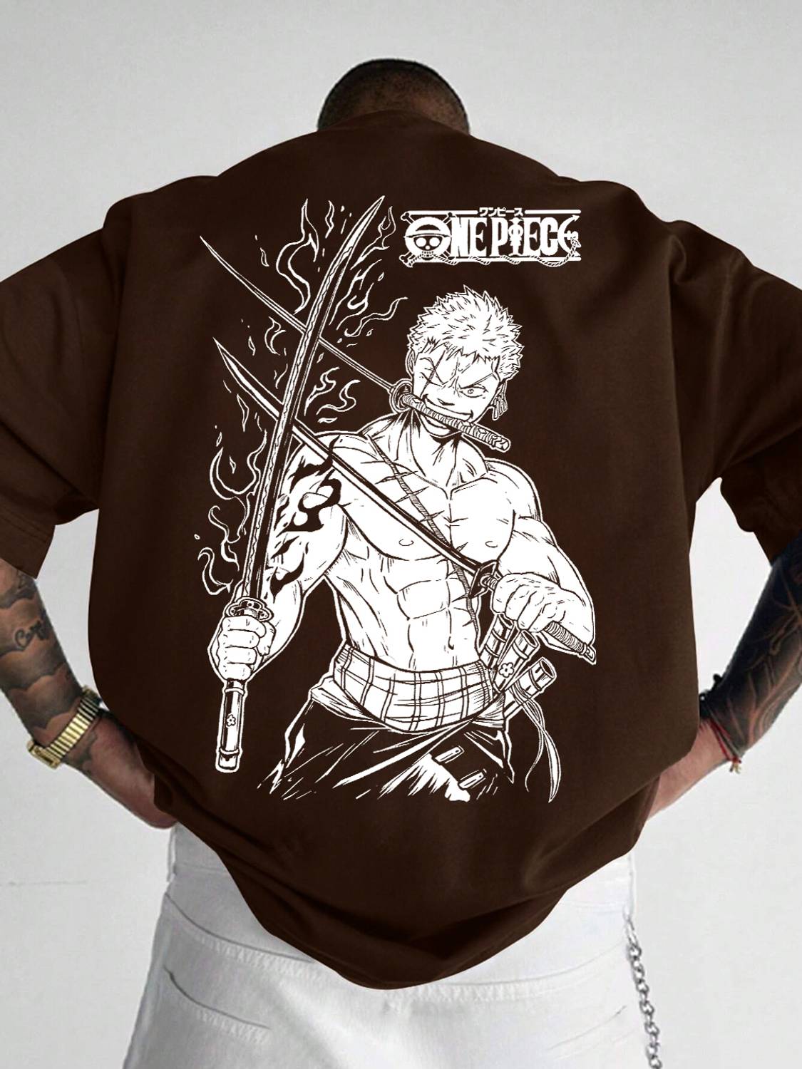 Benny Brooks Printed Men Brown T-Shirt - Image 1