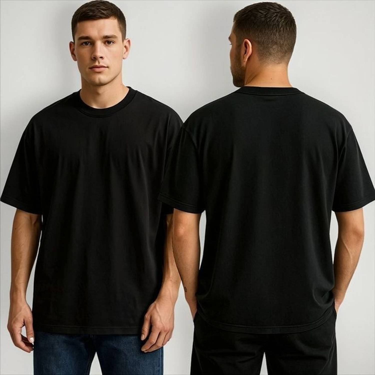 THE INDIAN STITCH Men Black Round Neck T-Shirt - Image 3