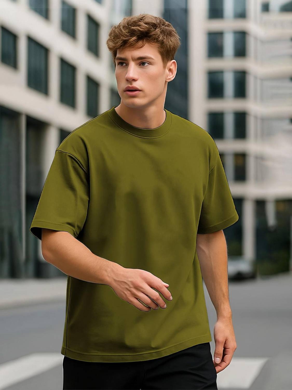 AUSK Men Light Green T-Shirt - Image 1