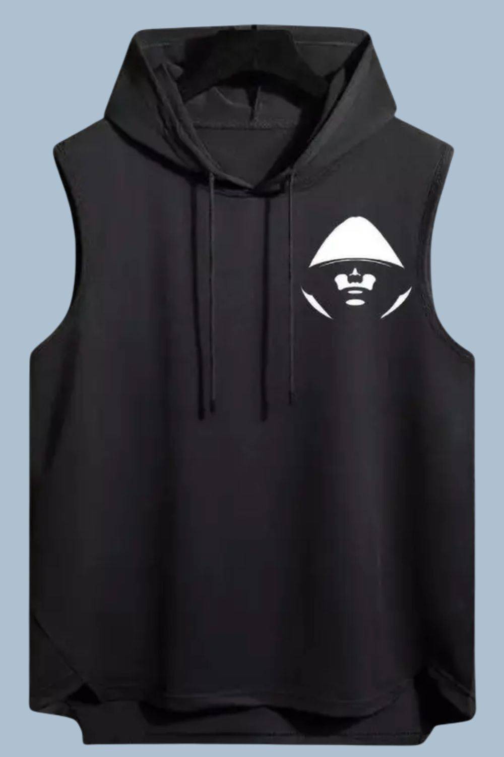 KUGDIT Graphic Print Men Hooded Neck Black T-Shirt - Image 4