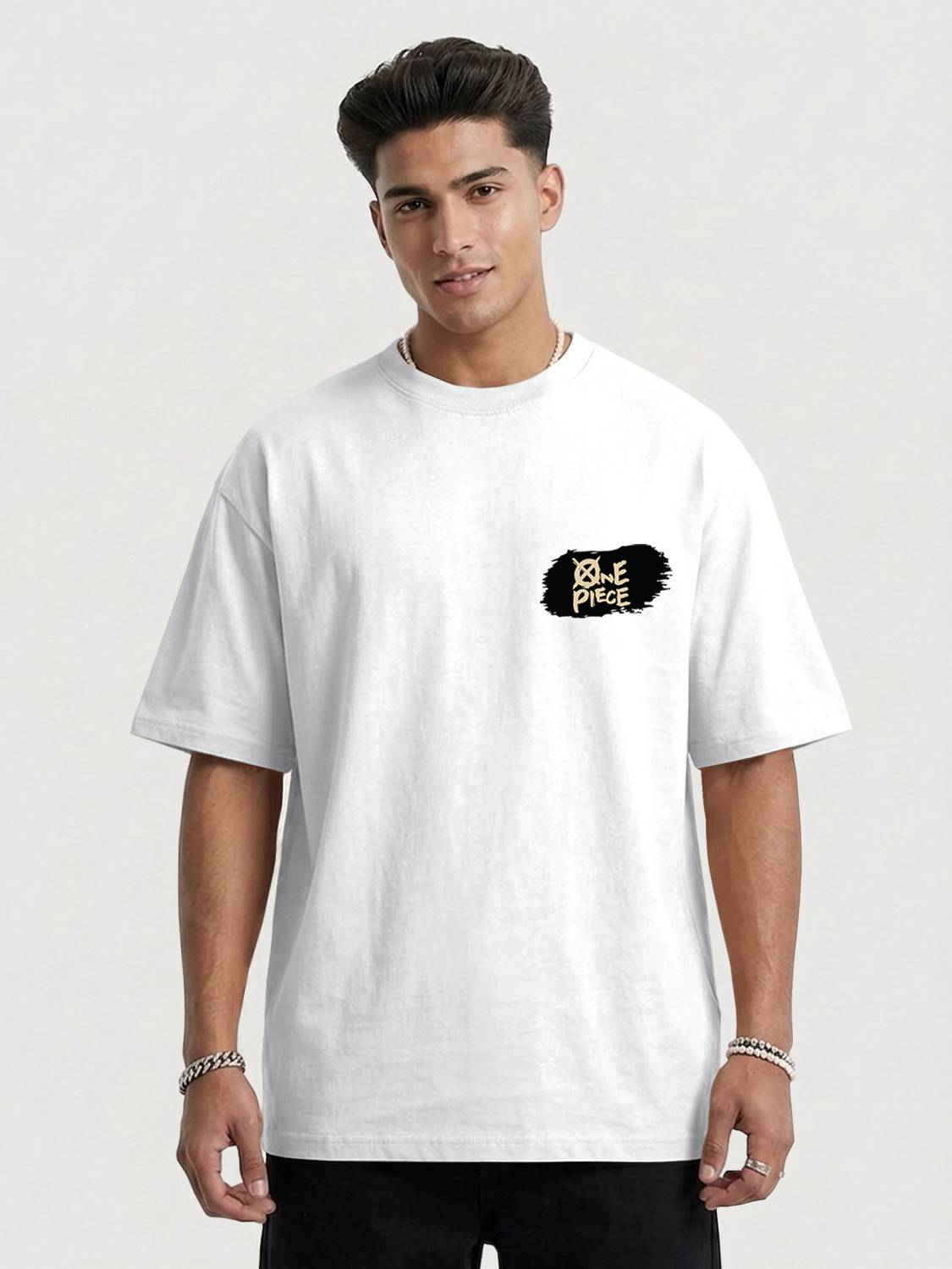 MADBROS Printed Men Round Neck White T-Shirt - Image 2
