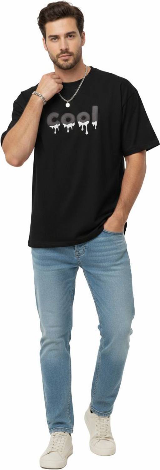 ICONIC INNOVATIONS Printed Men Black T-Shirt - Image 4
