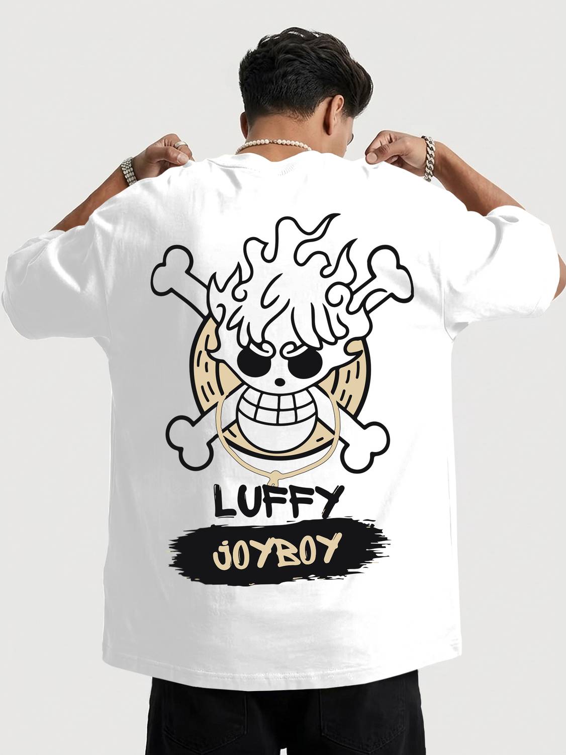 MADBROS Printed Men Round Neck White T-Shirt - Image 1