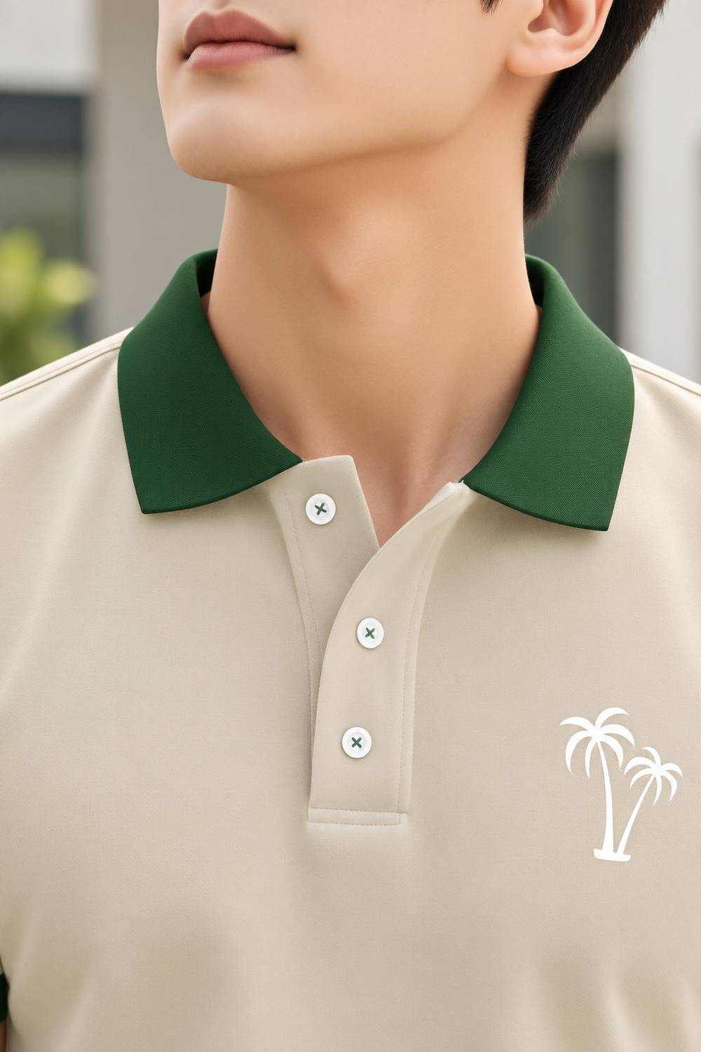 VOID & VOGUE Solid Men Beige T-Shirt - Image 4