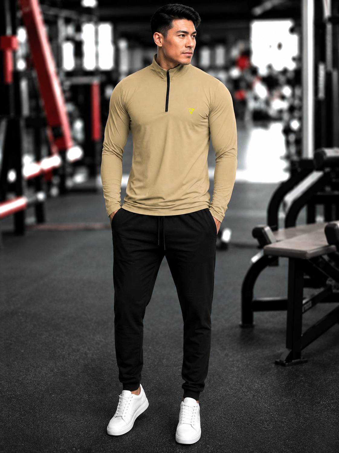 Mack Jonney Sporty Men Beige T-Shirt - Image 4