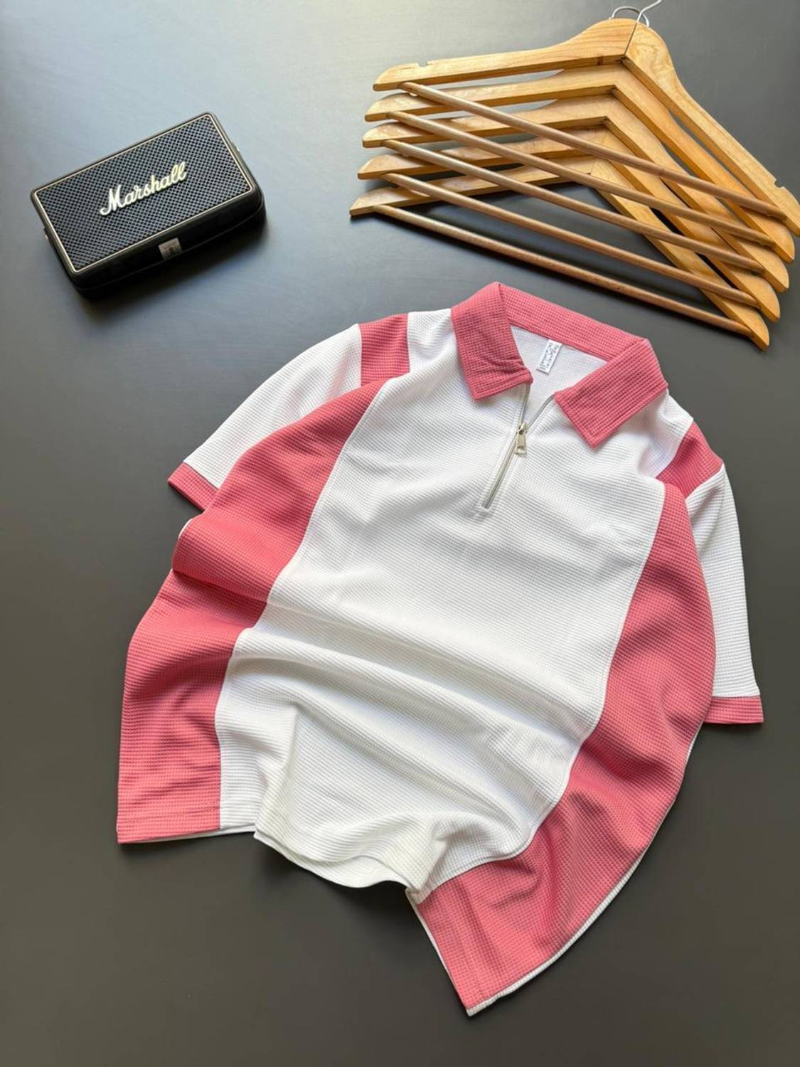 TOROLY Colorblock Men Zip Neck Multicolor T-Shirt - Image 3