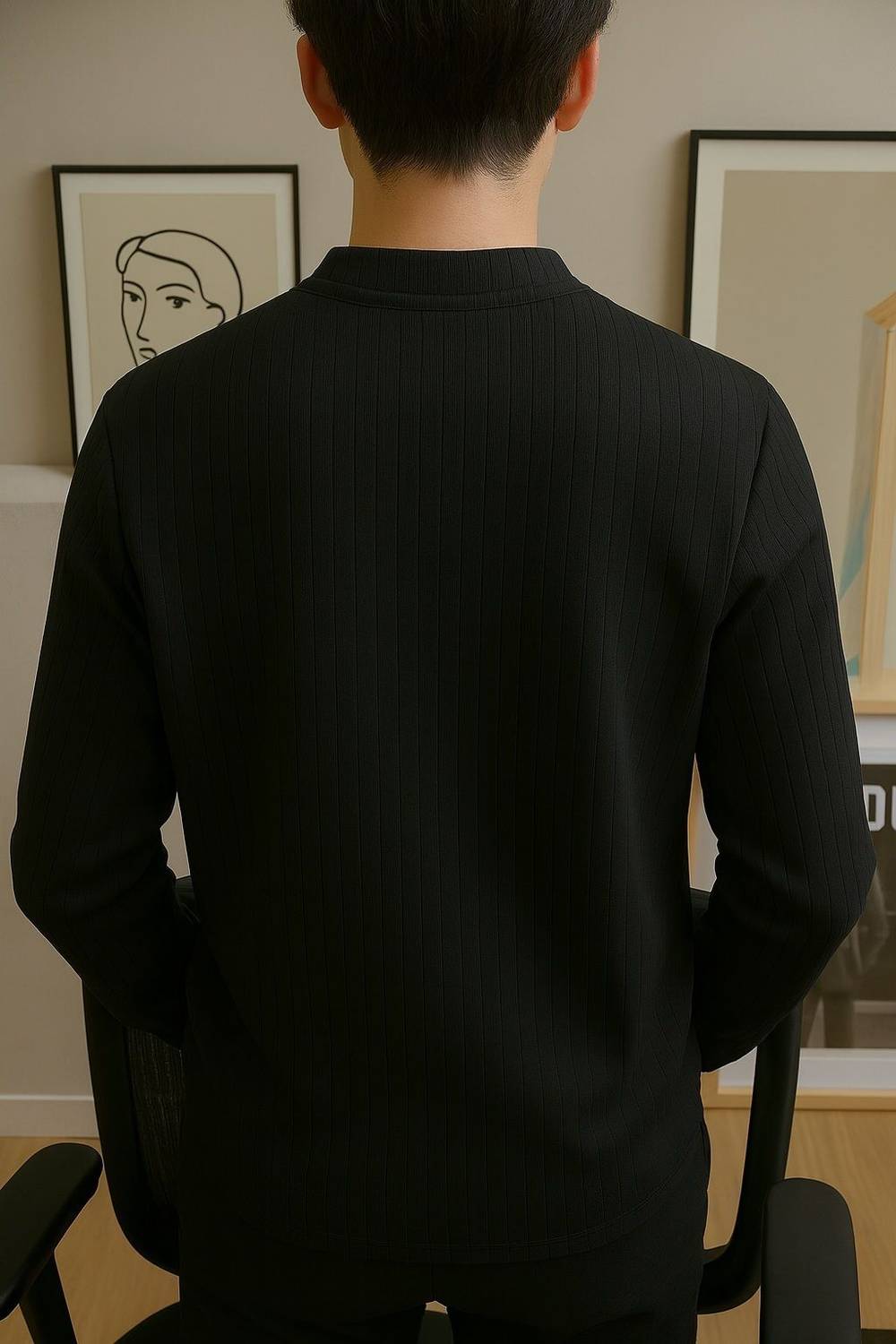 QUINTON Printed Men Black T-Shirt - Image 2
