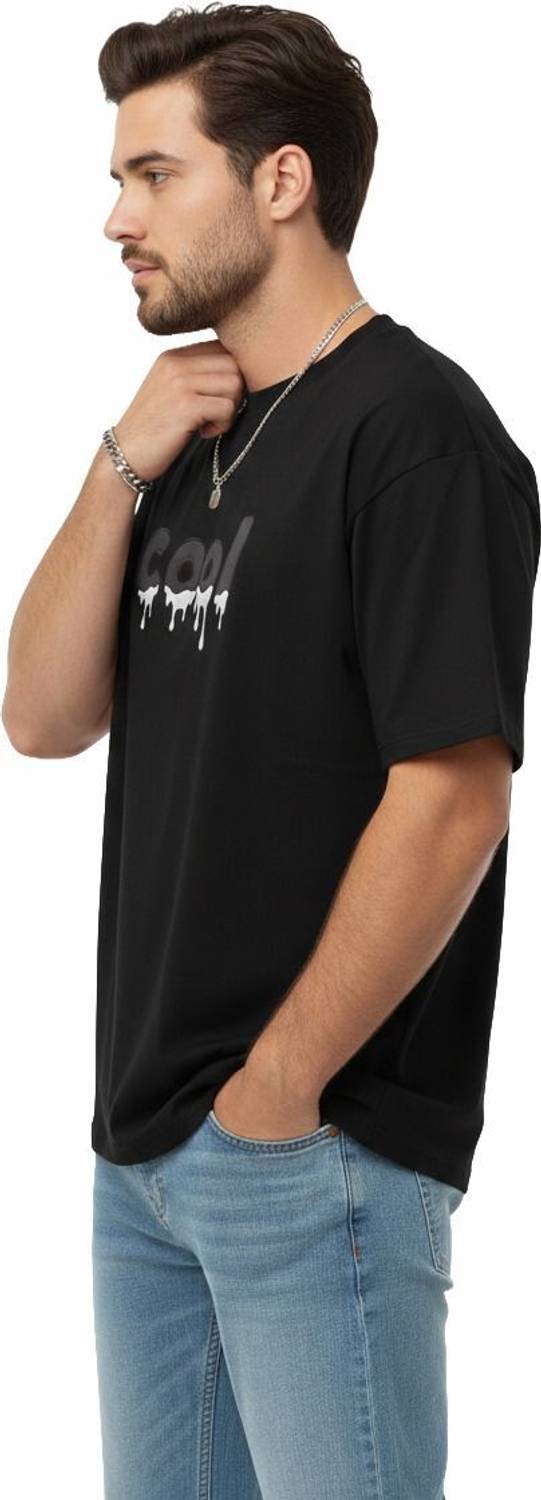 ICONIC INNOVATIONS Printed Men Black T-Shirt - Image 3