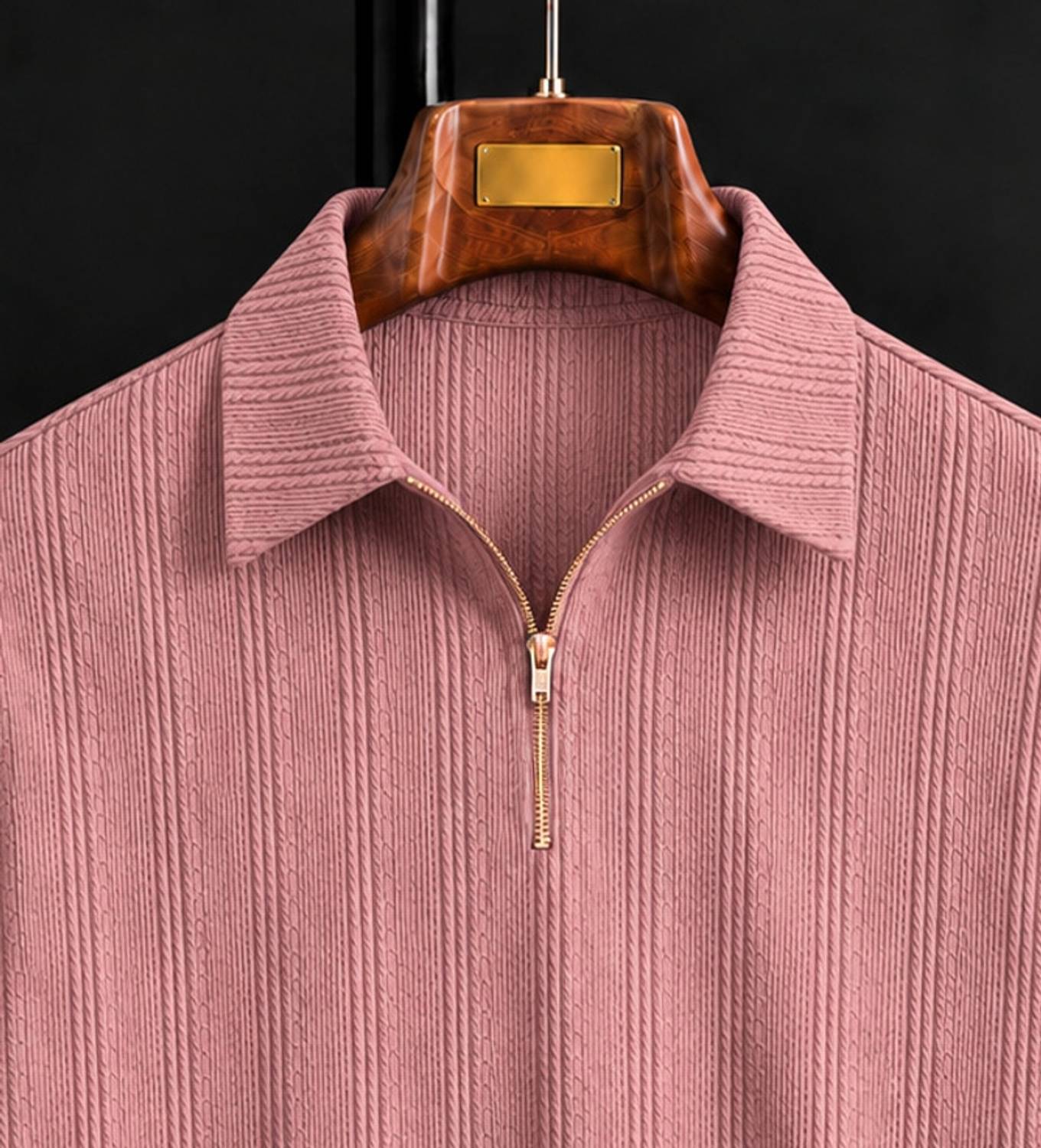 COMBRAIDED Men Polo Neck White, Pink T-Shirt - Image 4