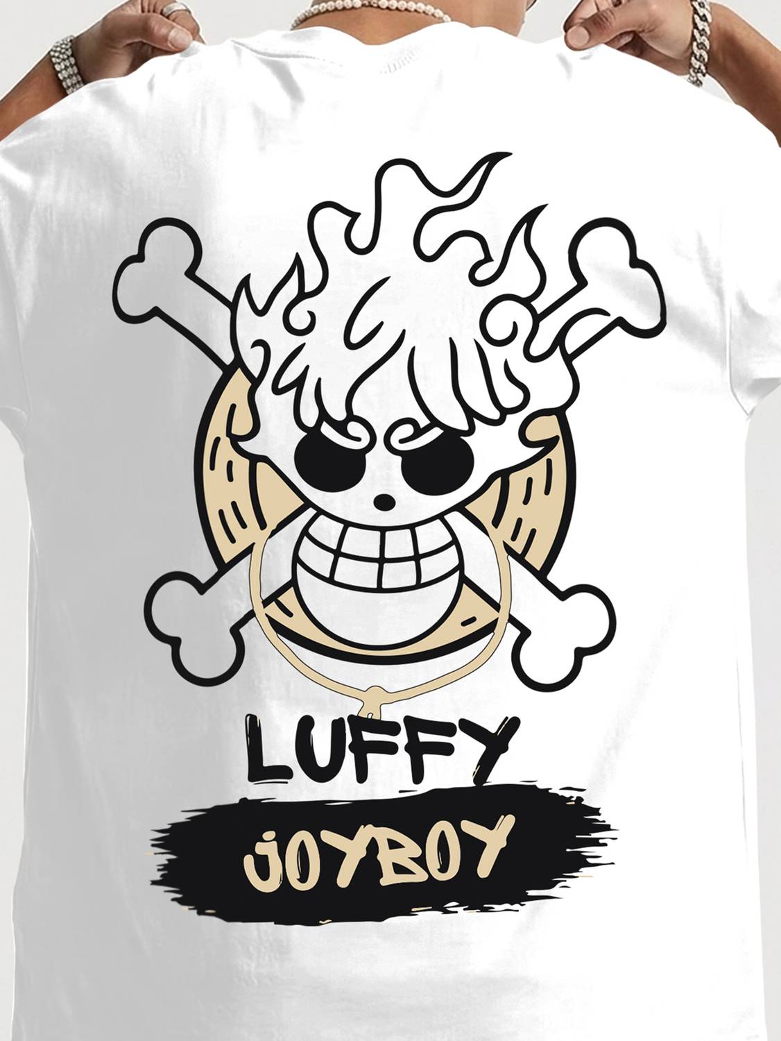 MADBROS Printed Men Round Neck White T-Shirt - Image 3