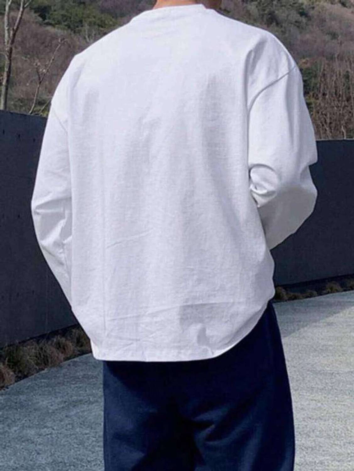 MK Digital Men White Round Neck T-Shirt - Image 2
