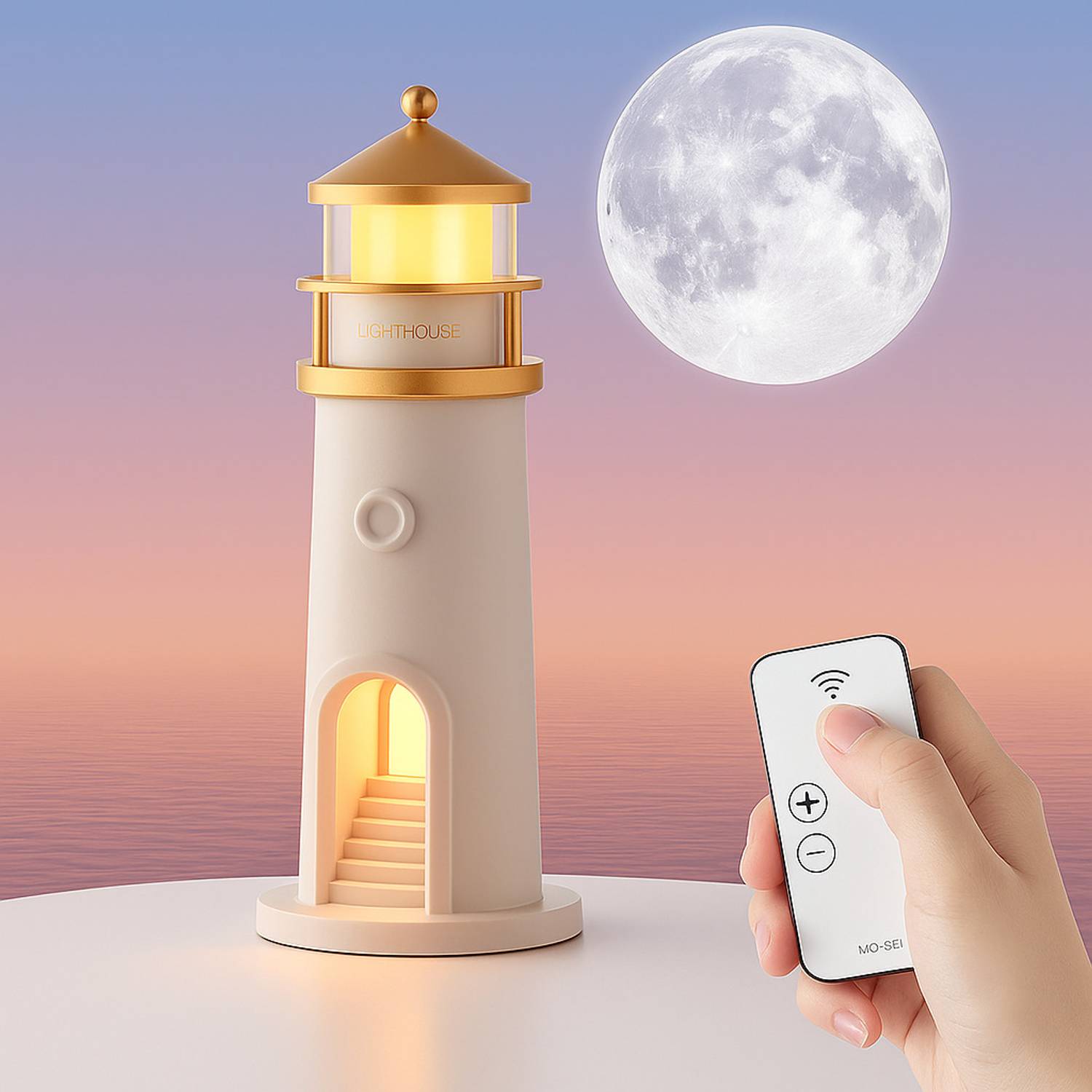 NAIRO Moon Projection Lighthouse Lamp with Remote - Image 1