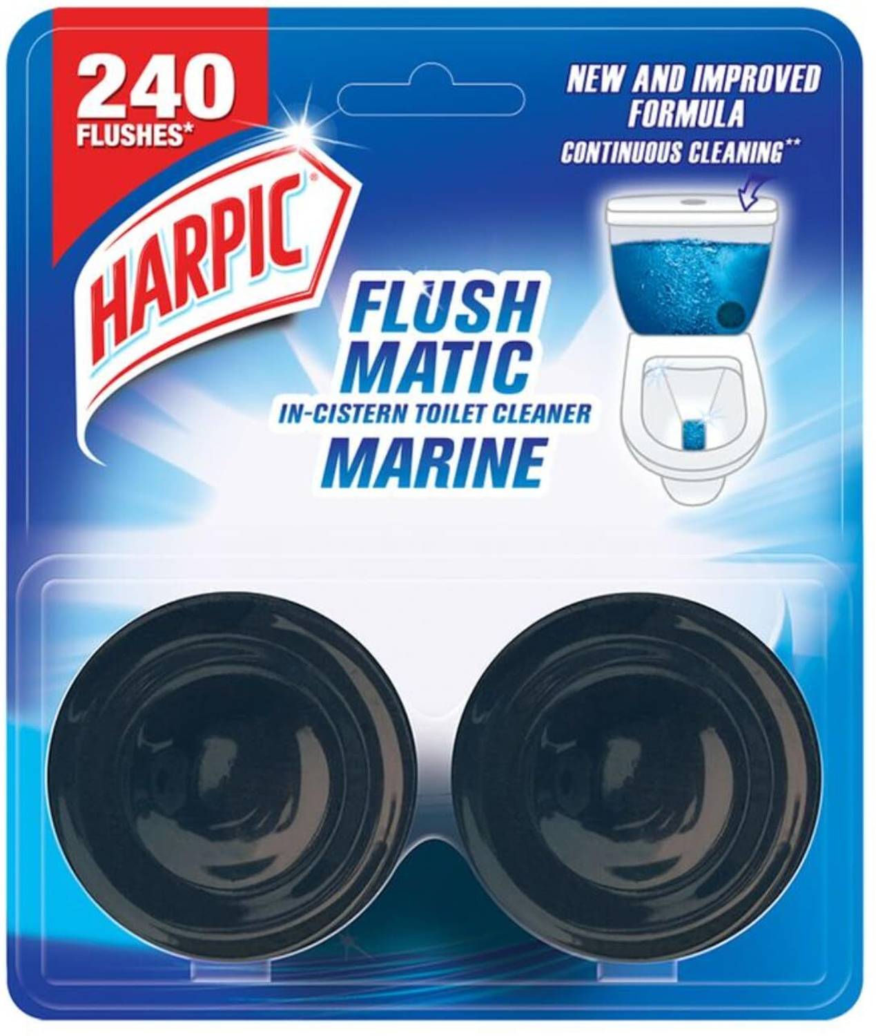Harpic Flushmatic In-Cistern Marine Block Toilet Cleaner - Image 2