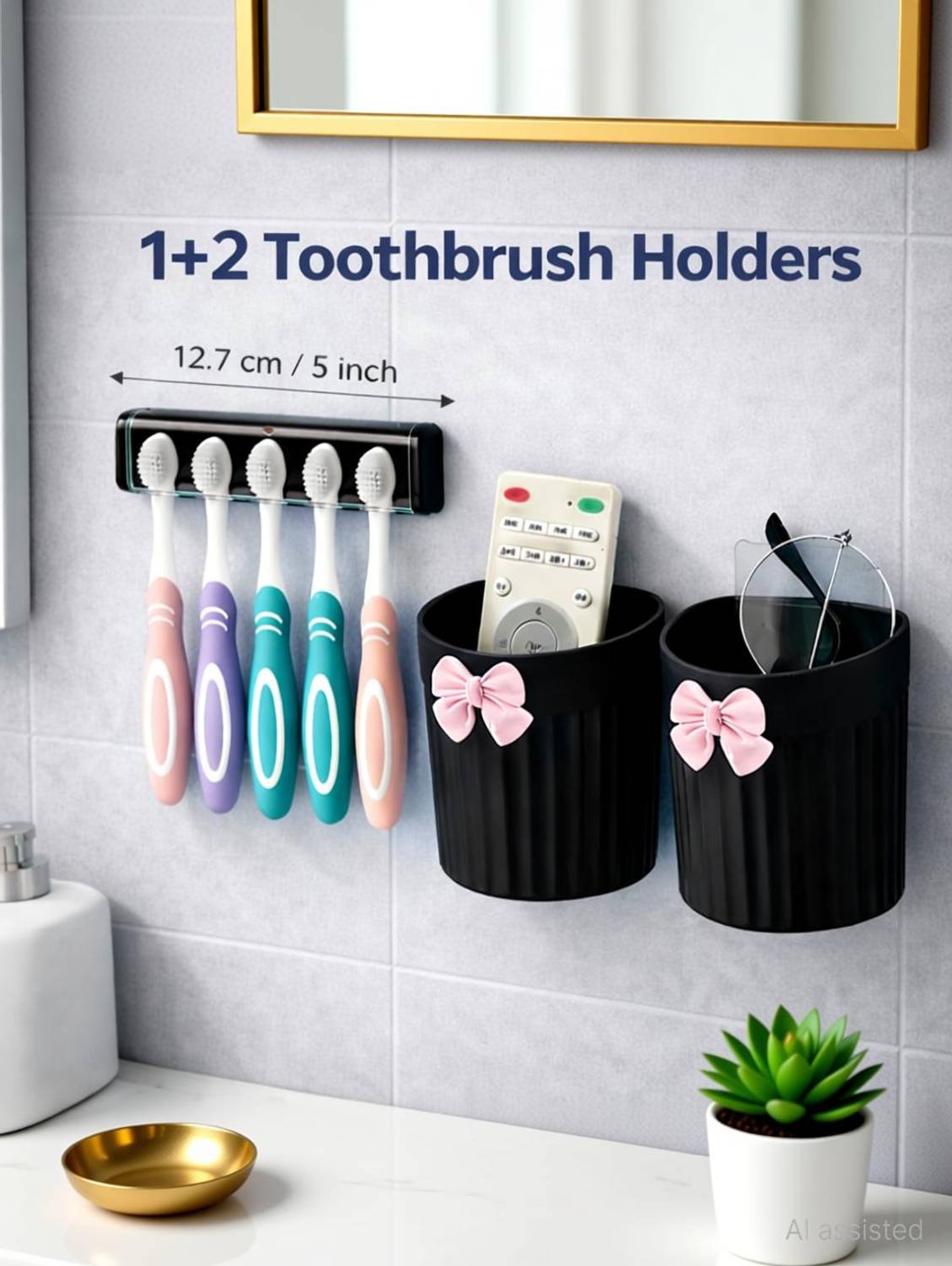 Rudrisha Black Toothbrush Holder - Image 1